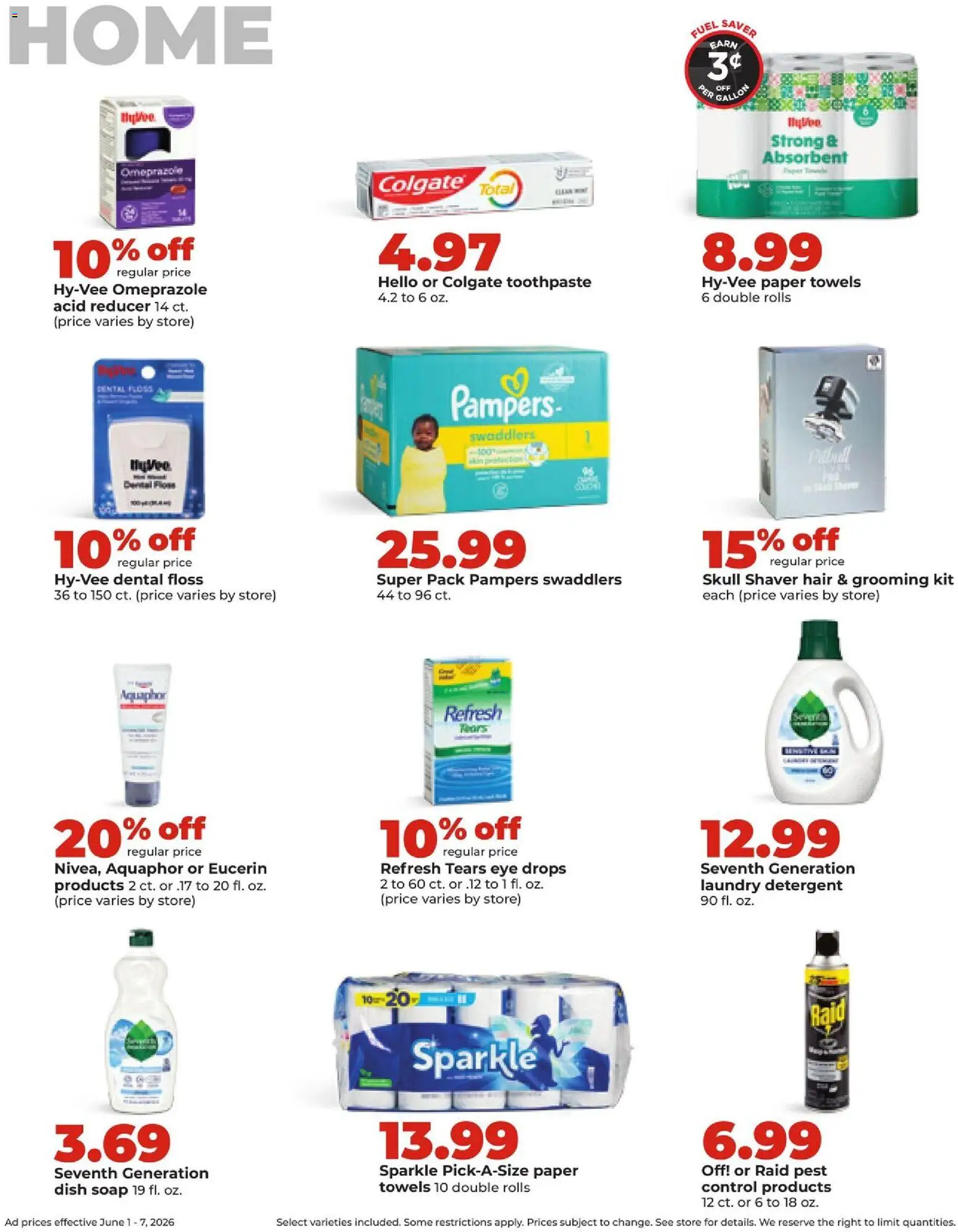 HyVee Weekly Ad - valid from 01.06.2026 | Page: 30 | Products: Soap, Toothpaste, Detergent, Dental Floss
