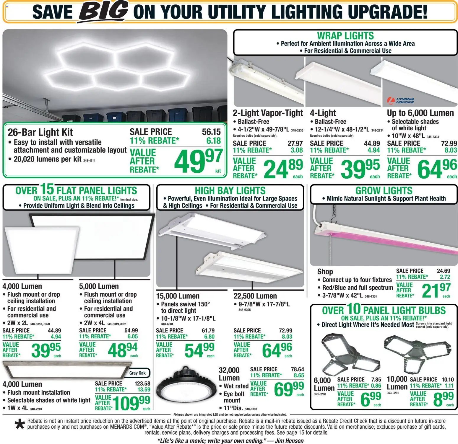 Menards Weekly Ad - valid from 10/01/2026 | Page: 8 | Products: Lighting, Light bulbs, Socket, Swivel
