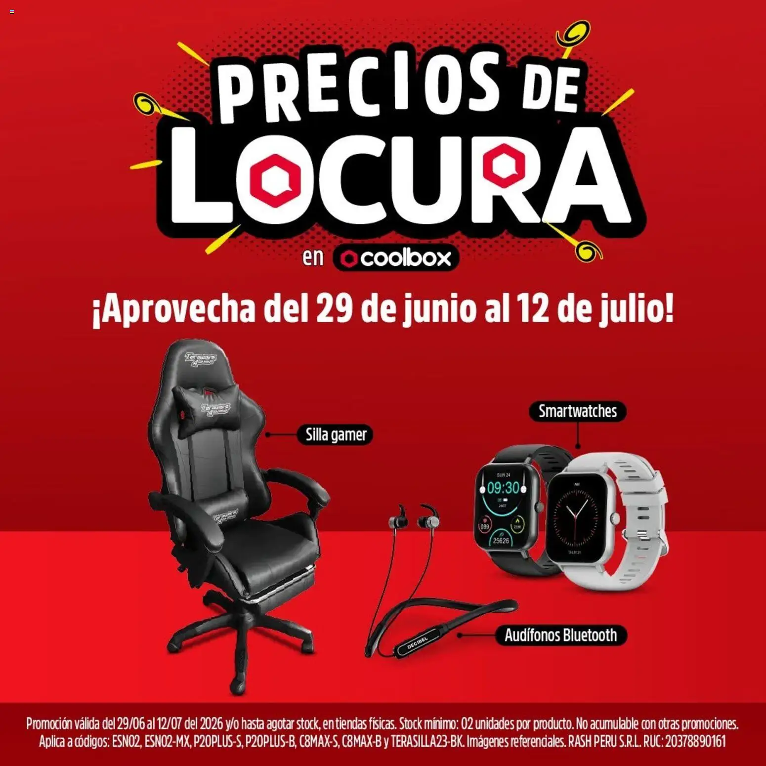 Catálogo Coolbox válido desde 29/06/2026 | Página: 1 | Productos: Silla, Audífonos