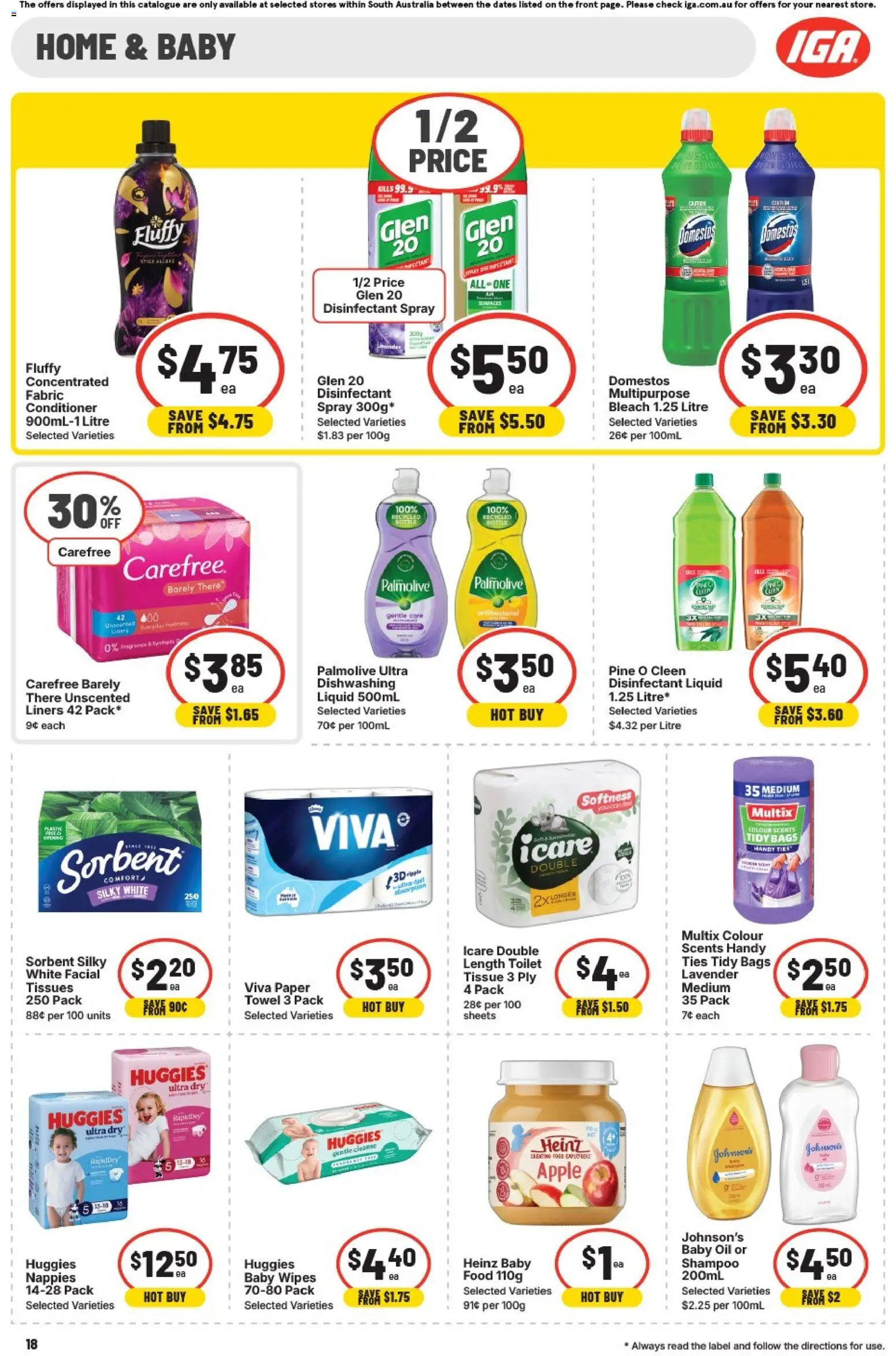 IGA catalogue - valid from 20.05.2026 | Page: 15 | Products: Toilet, Conditioner, Nappies, Multipurpose