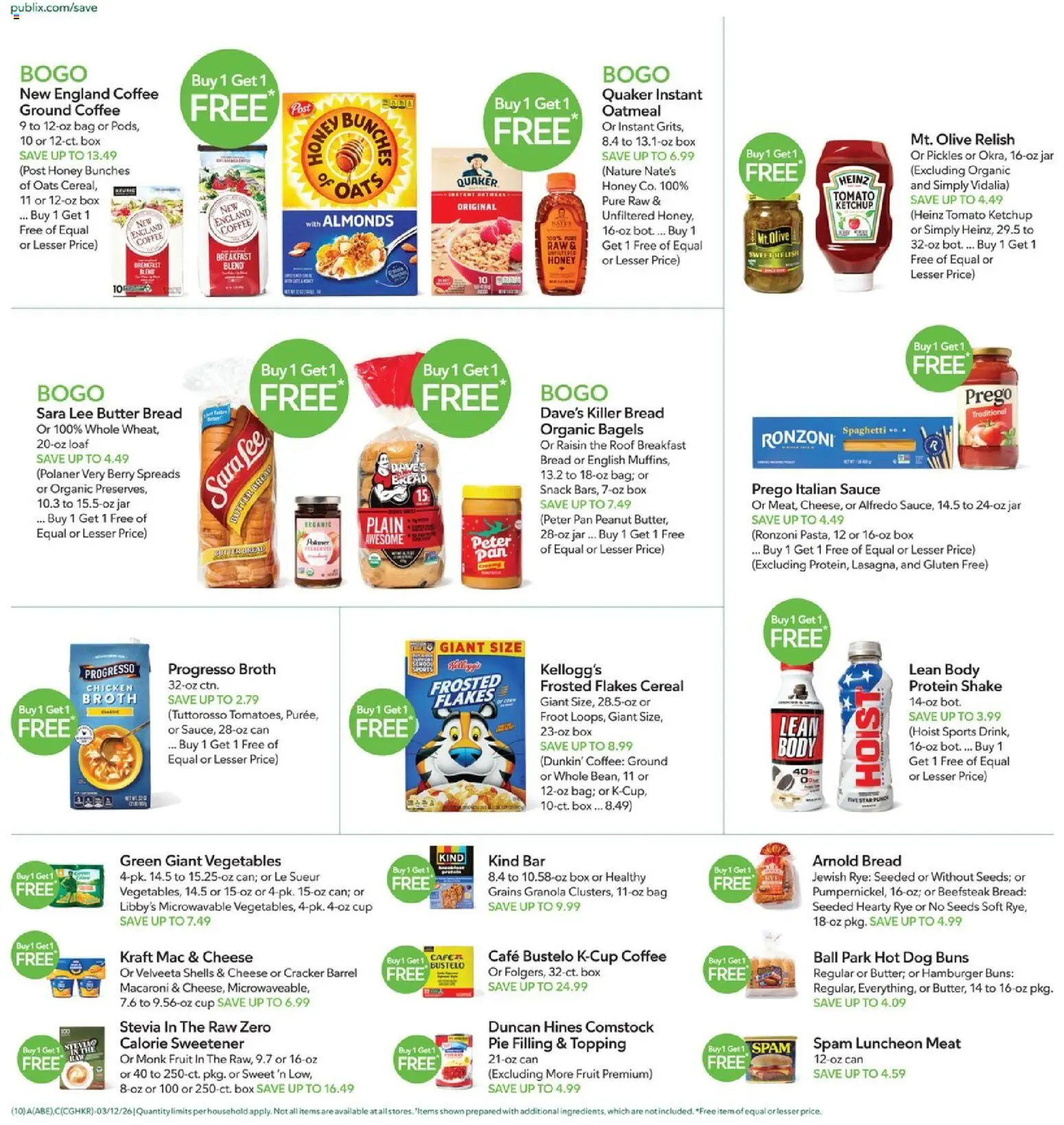 Publix Weekly Ad - valid from 11.03.2026 | Page: 10 | Products: Box, Pan, Cheese, Ketchup
