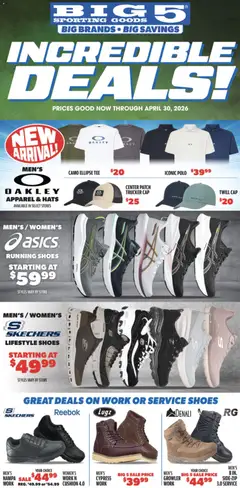 Preview of Big 5 Sporting Goods weekly ads valid from 17.04.2026