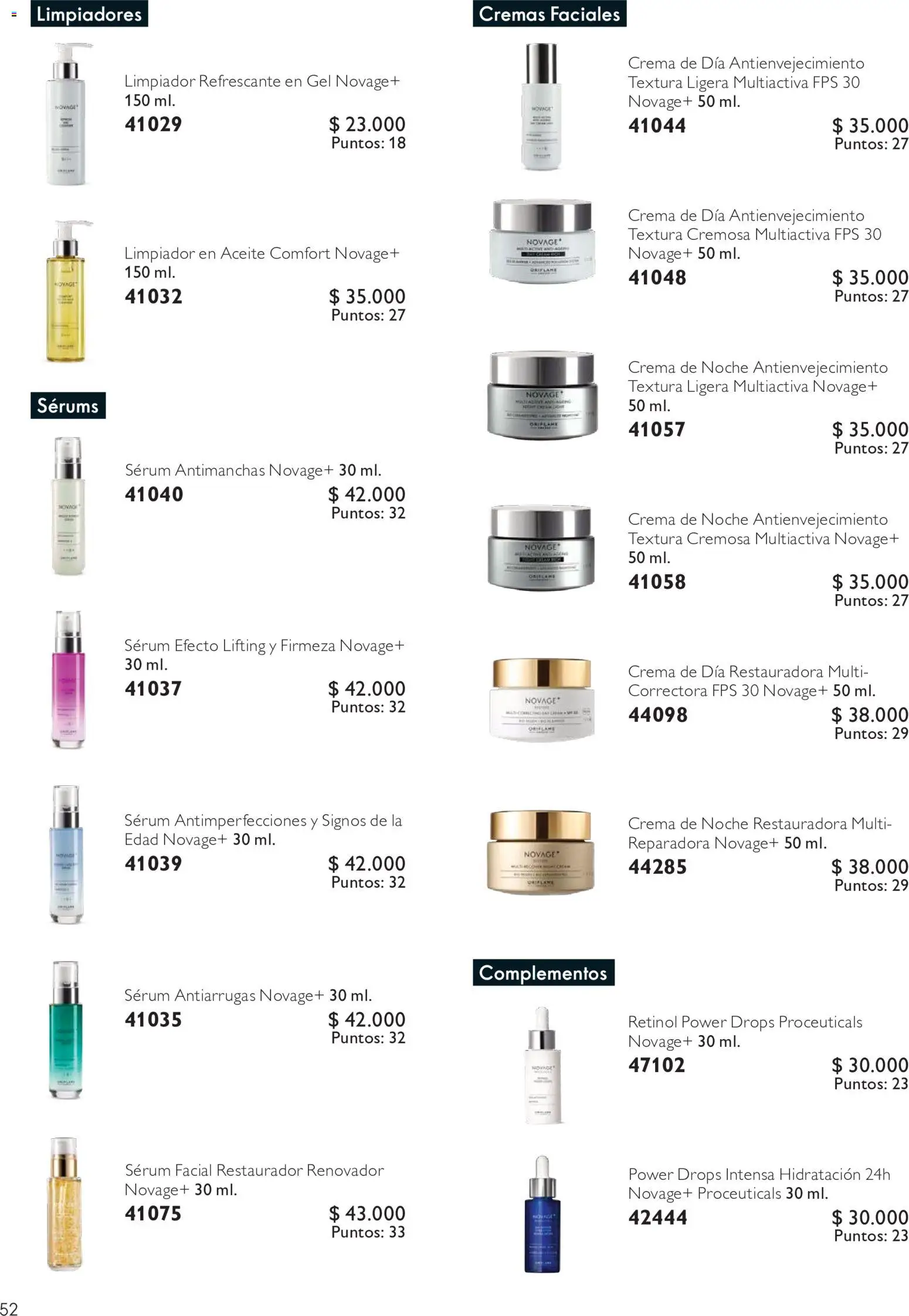 Oriflame Ofertas │ válido desde el 10.07.2026 | Página: 52 | Productos: Limpiador, Aceite, Crema, Serum