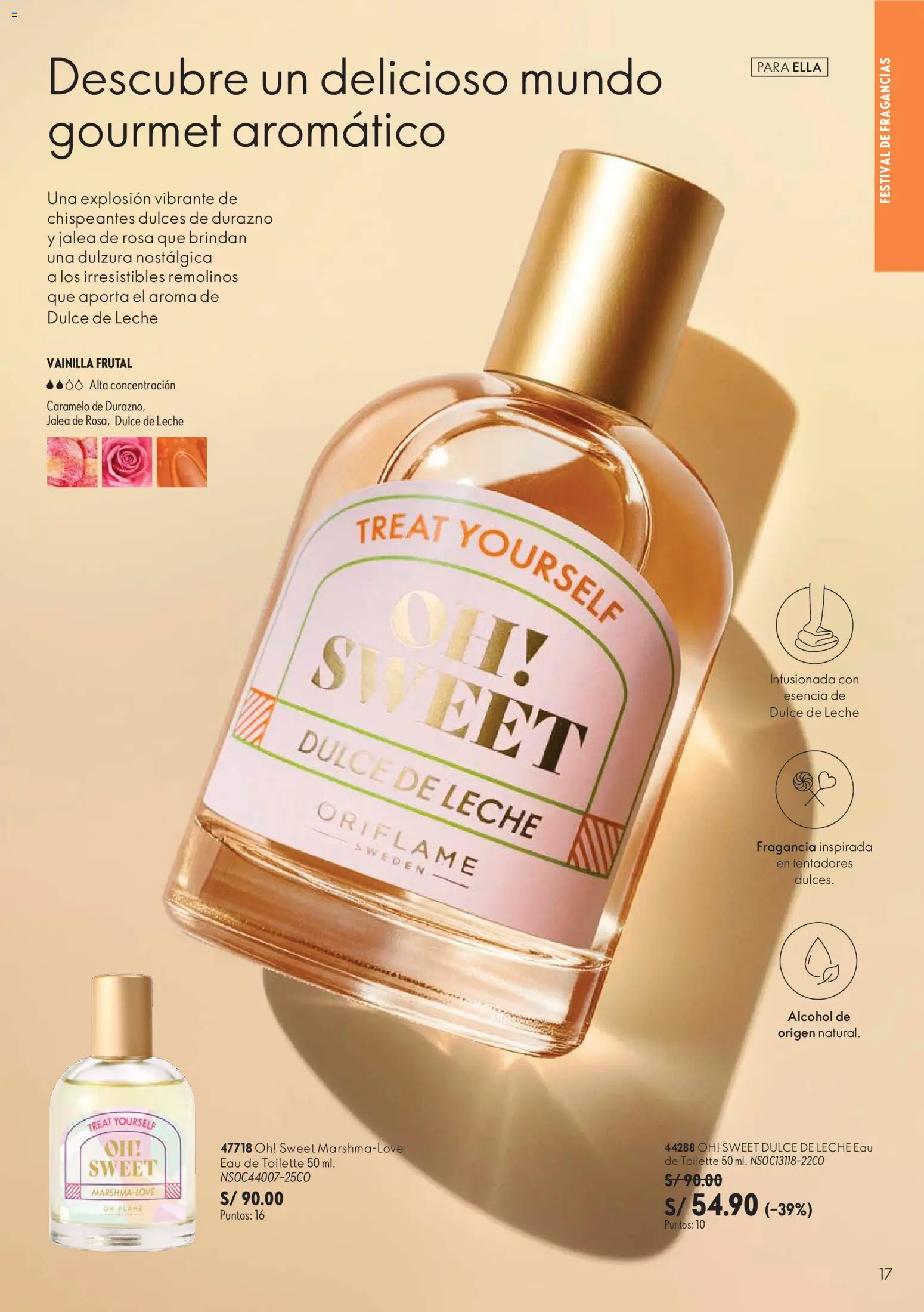 Catálogo Oriflame válido desde 22/08/2026 | Página: 17 | Productos: Alcohol, Vainilla, Explosión, EAU de Toilette