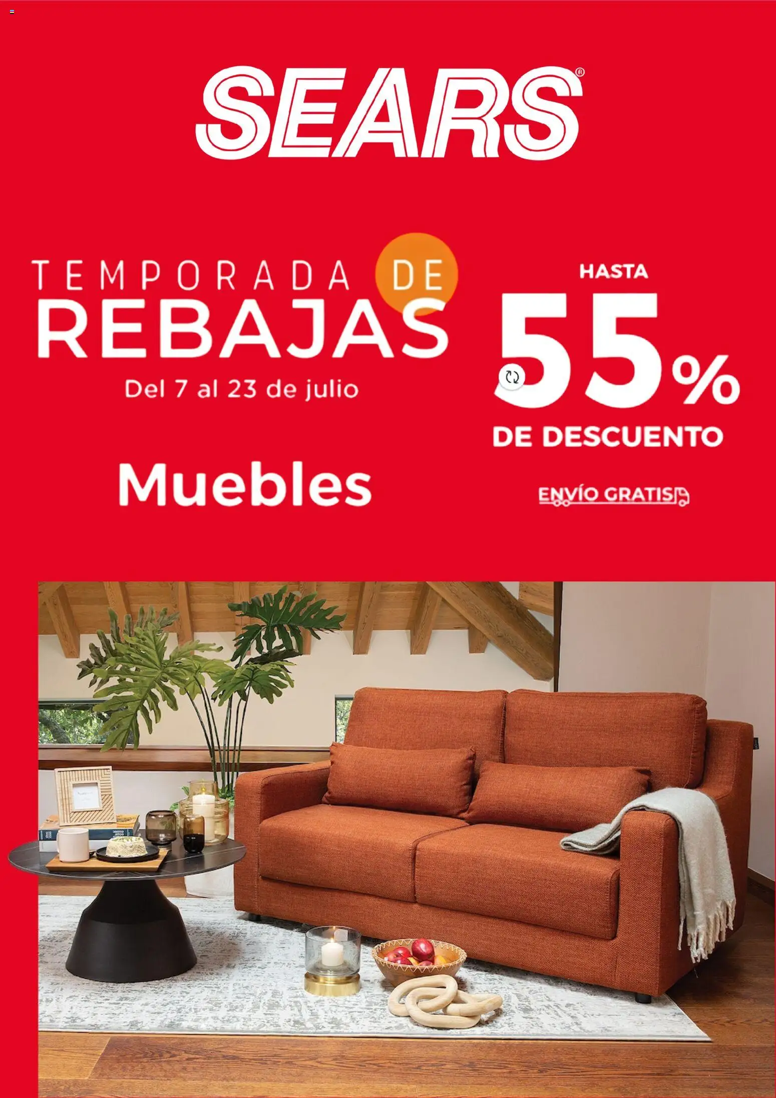 Nuevas ofertas de Sears válidas en toda la República Mexicana desde el 07/07/2026. ¡Encuentra las mejores ofertas en Sears promociones! | Página: 1