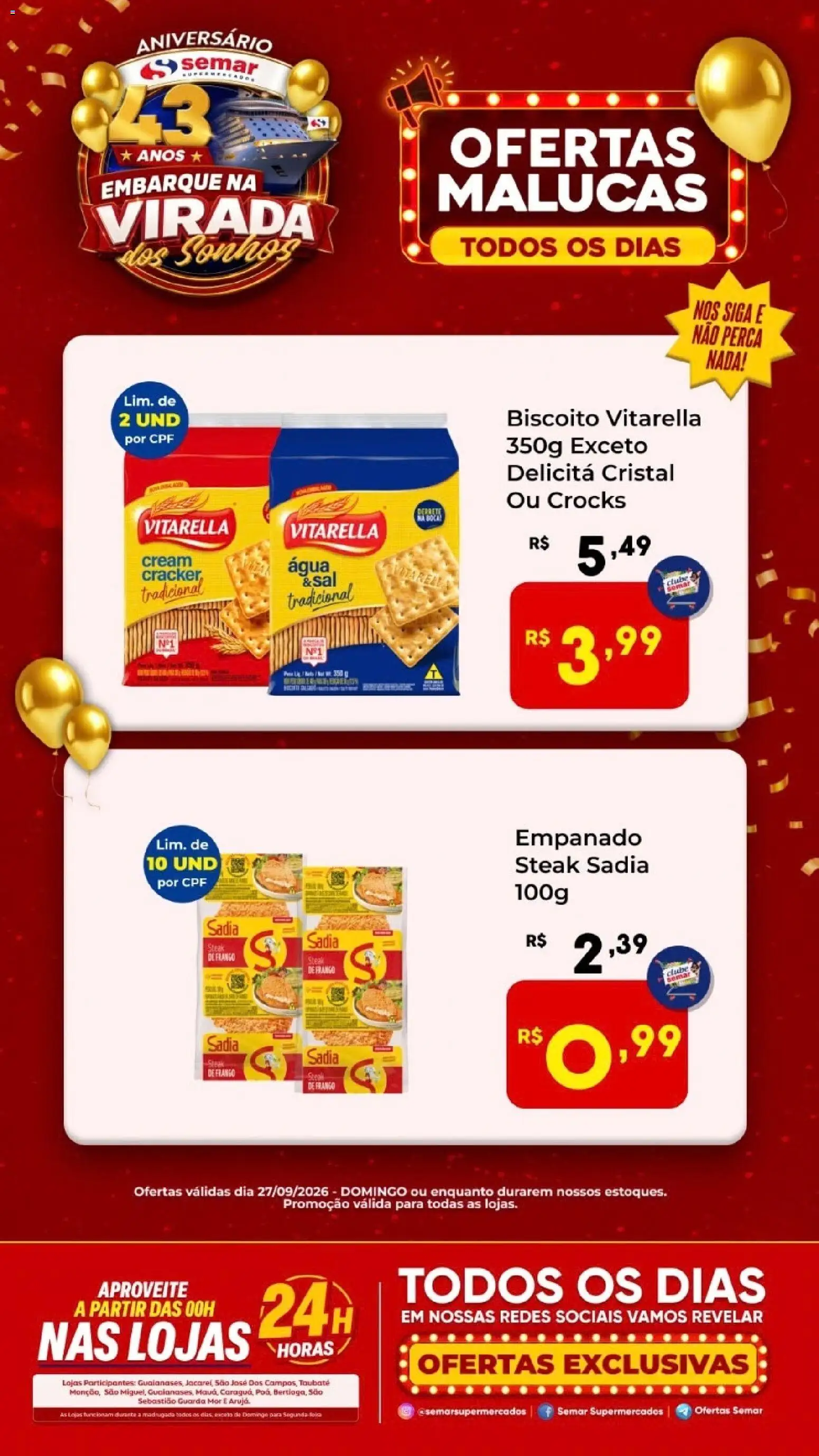 Semar Supermercado Folheto - válido de 27/09/2026 | Página: 1