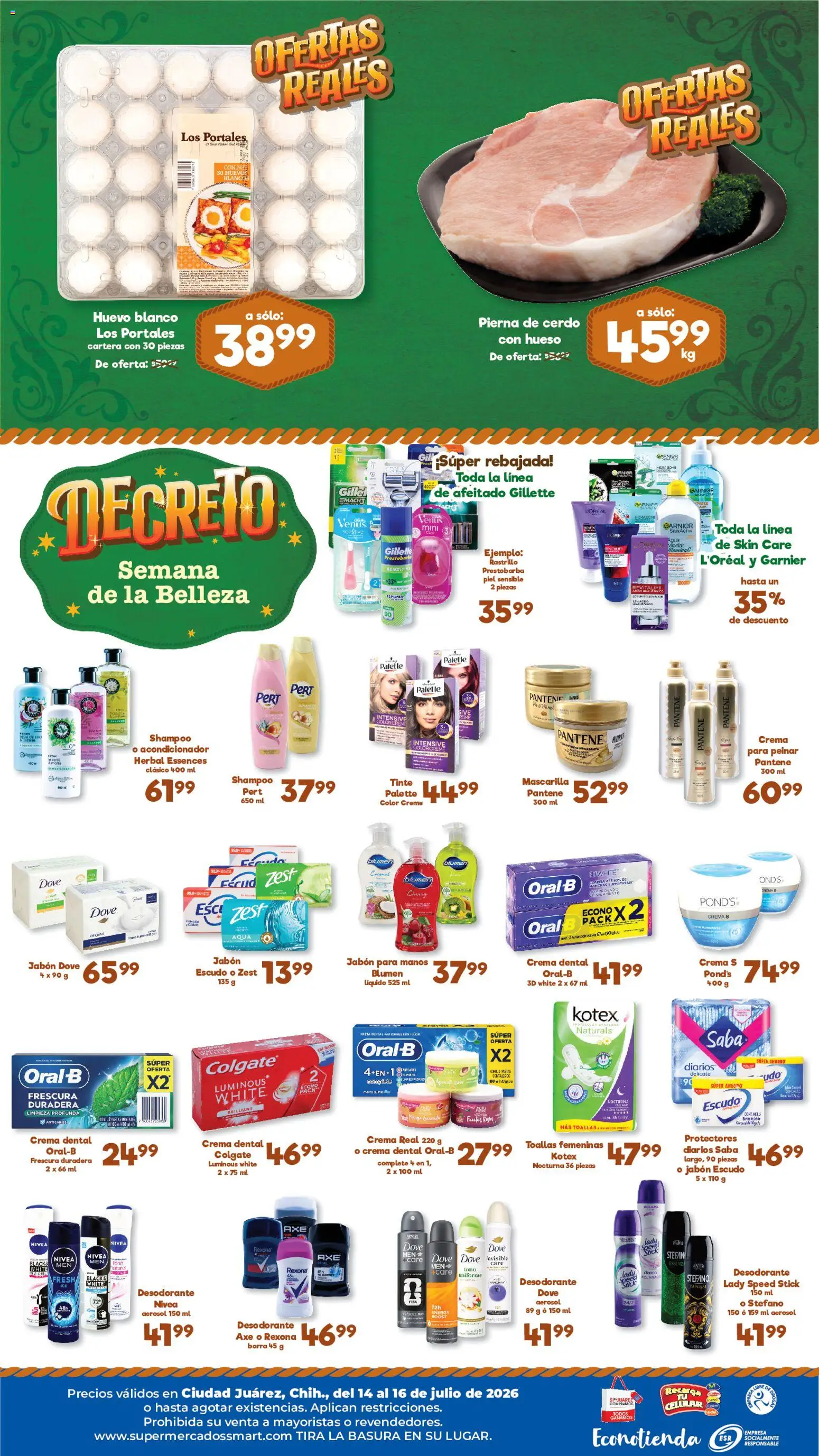 Nuevas ofertas de S-Mart válidas en toda la República Mexicana desde el 14/07/2026. ¡Encuentra las mejores ofertas en S-Mart folleto Ofertas de feria Juárez! | Página: 2