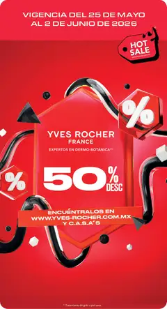 Vista previa de Yves Rocher Hot Sale, nuevo folleto de la tienda, válido en México a partir del 25.05.2026