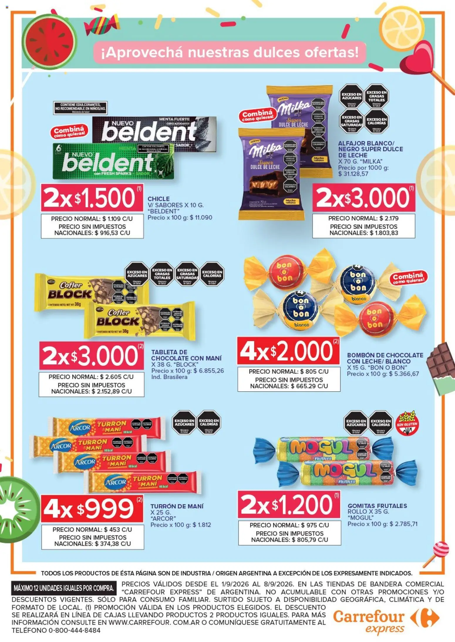 Carrefour Express - Ofertas │ válido desde el 01/09/2026 | Página: 5 | Productos: Tableta de chocolate, Leche, Chicle, Turrón