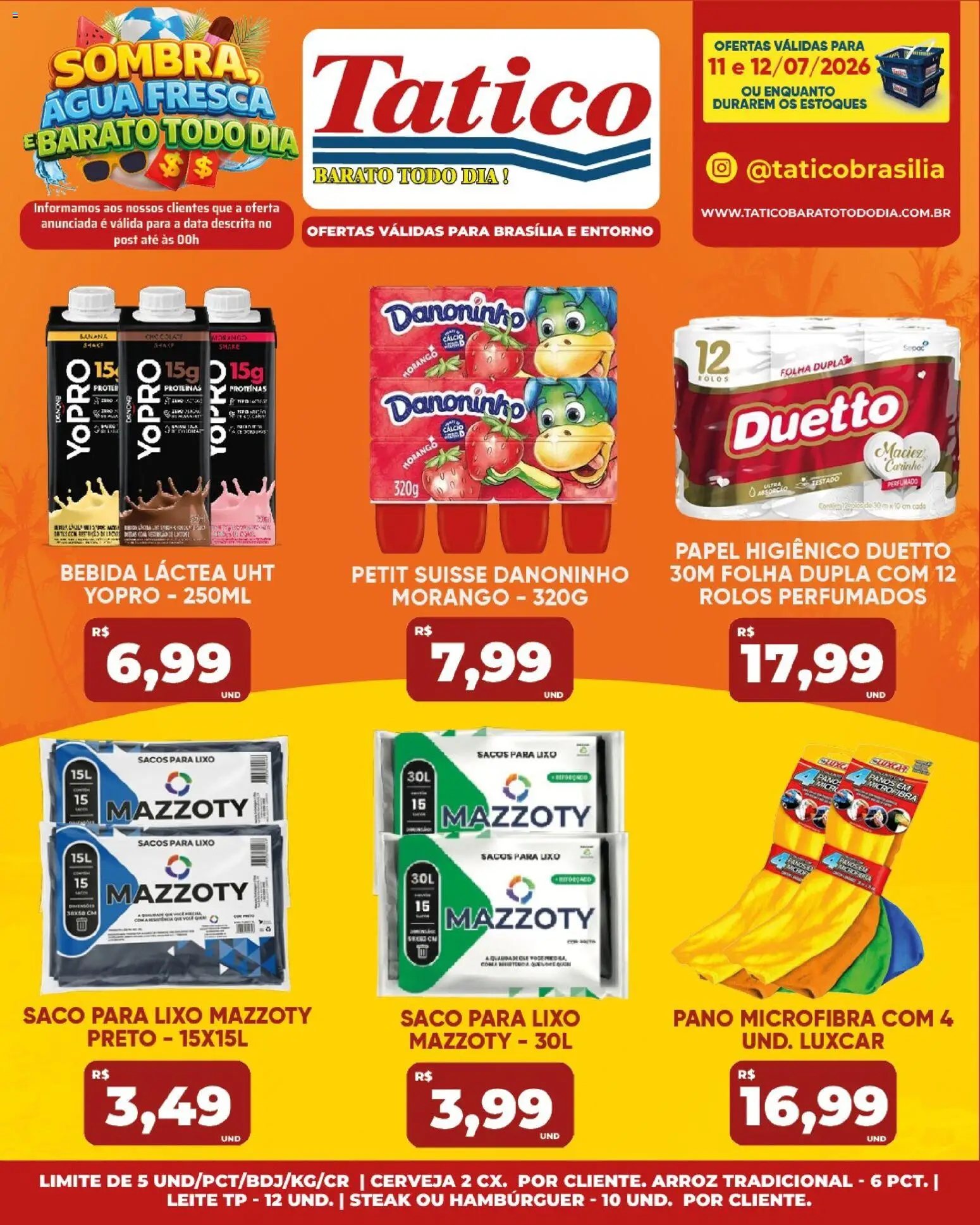 Tatico Folheto - válido de 13/07/2026 | Página: 45 | Produtos: Cerveja, Arroz, Bebida, Papel higiênico