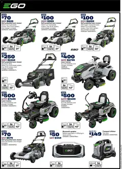 Preview of Rona weekly flyer from shop Rona valid from 21.05.2026 | Page: 12 | Products: Speaker, Mower, Battery
