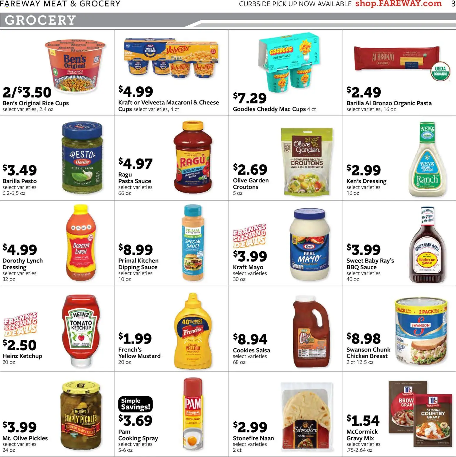 Fareway Weekly Ad - valid from 08/24/2026 | Page: 3 | Products: Pasta, Pickles, Barilla, Pesto