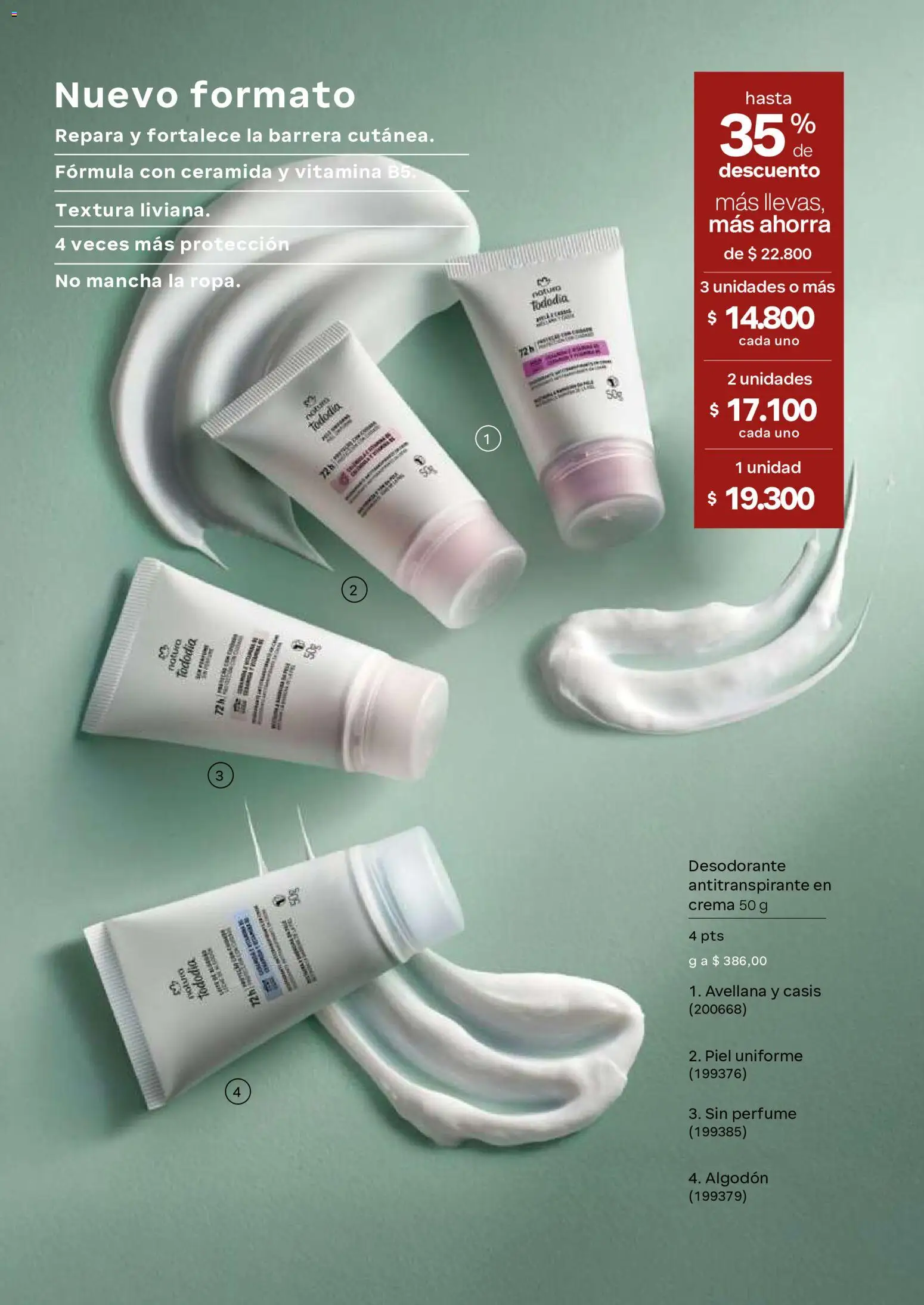 Natura revista - valida desde el 02/09/2026 | Página: 126 | Productos: Algodón, Crema, Perfume, Desodorante