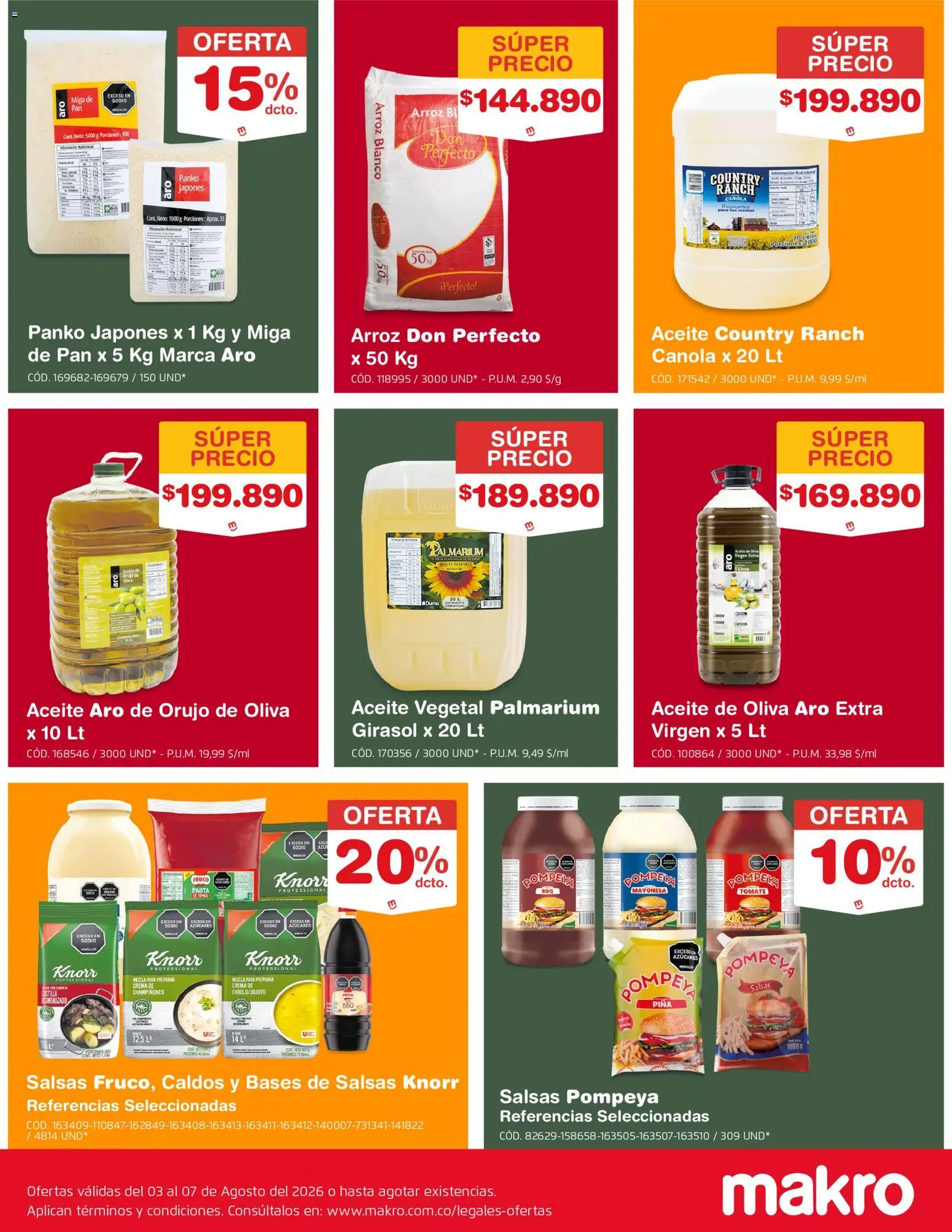 Makro revista - valida desde el 03/08/2026 | Página: 4 | Productos: Arroz, Oliva, Pan, Aceite