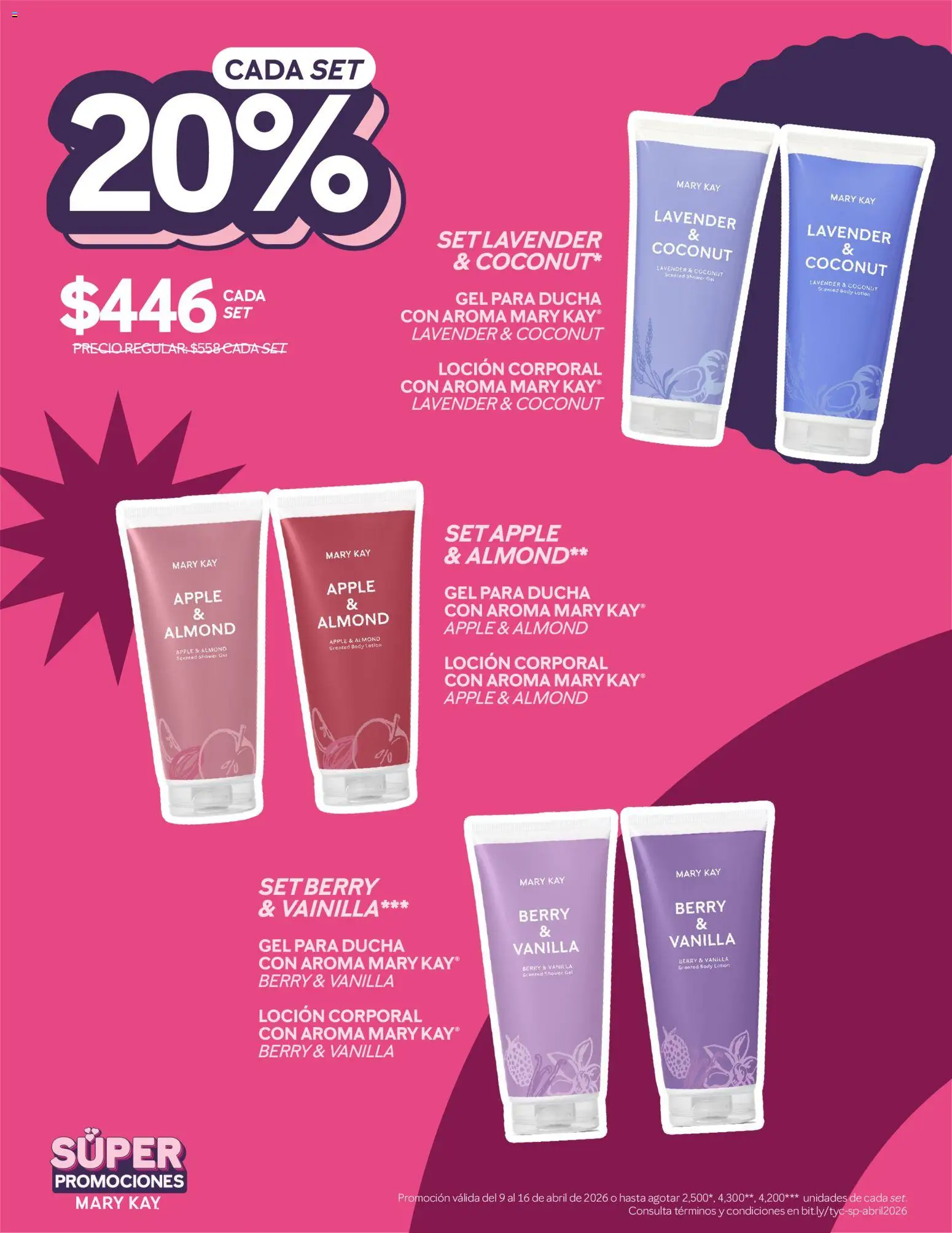 Nuevas ofertas de Mary Kay válidas en toda la República Mexicana desde el 09.04.2026. ¡Encuentra las mejores ofertas en Catálogo Mary Kay Súper Promociones 2026! | Página: 4 | Productos: Loción, Body
