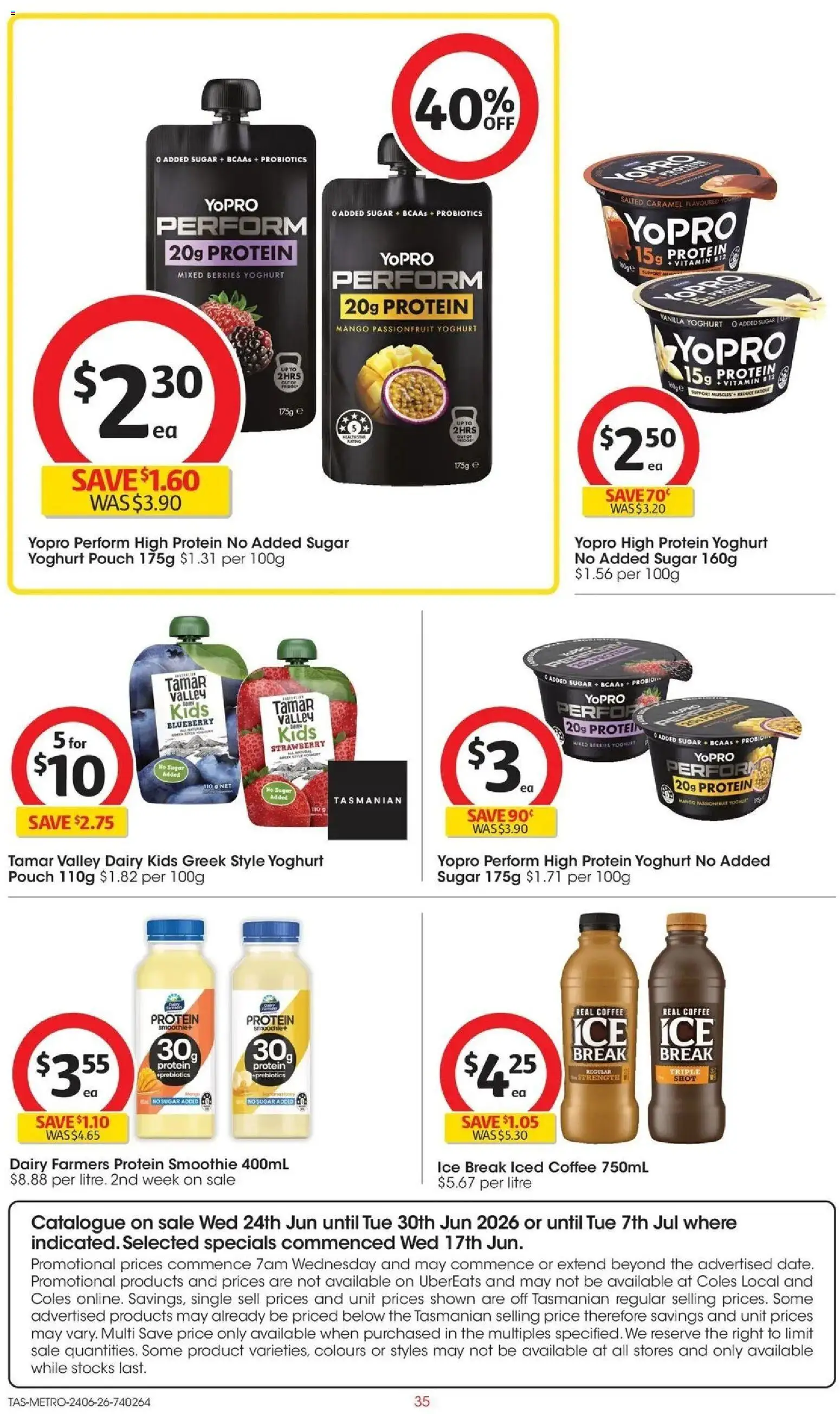 Coles catalogue - valid from 23/06/2026 | Page: 35 | Products: Yoghurt, Passionfruit, Sugar, Vitamin