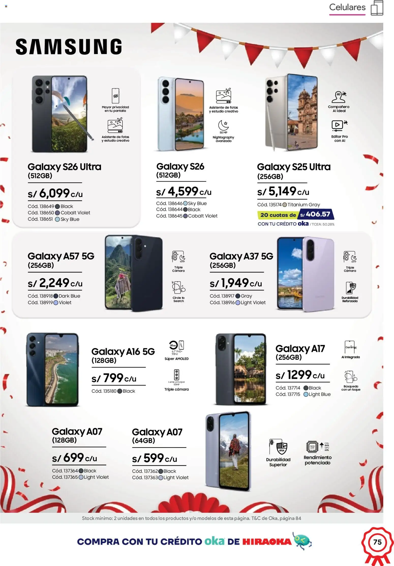 Catálogo Hiraoka válido desde 11/07/2026 | Página: 75 | Productos: Cámara