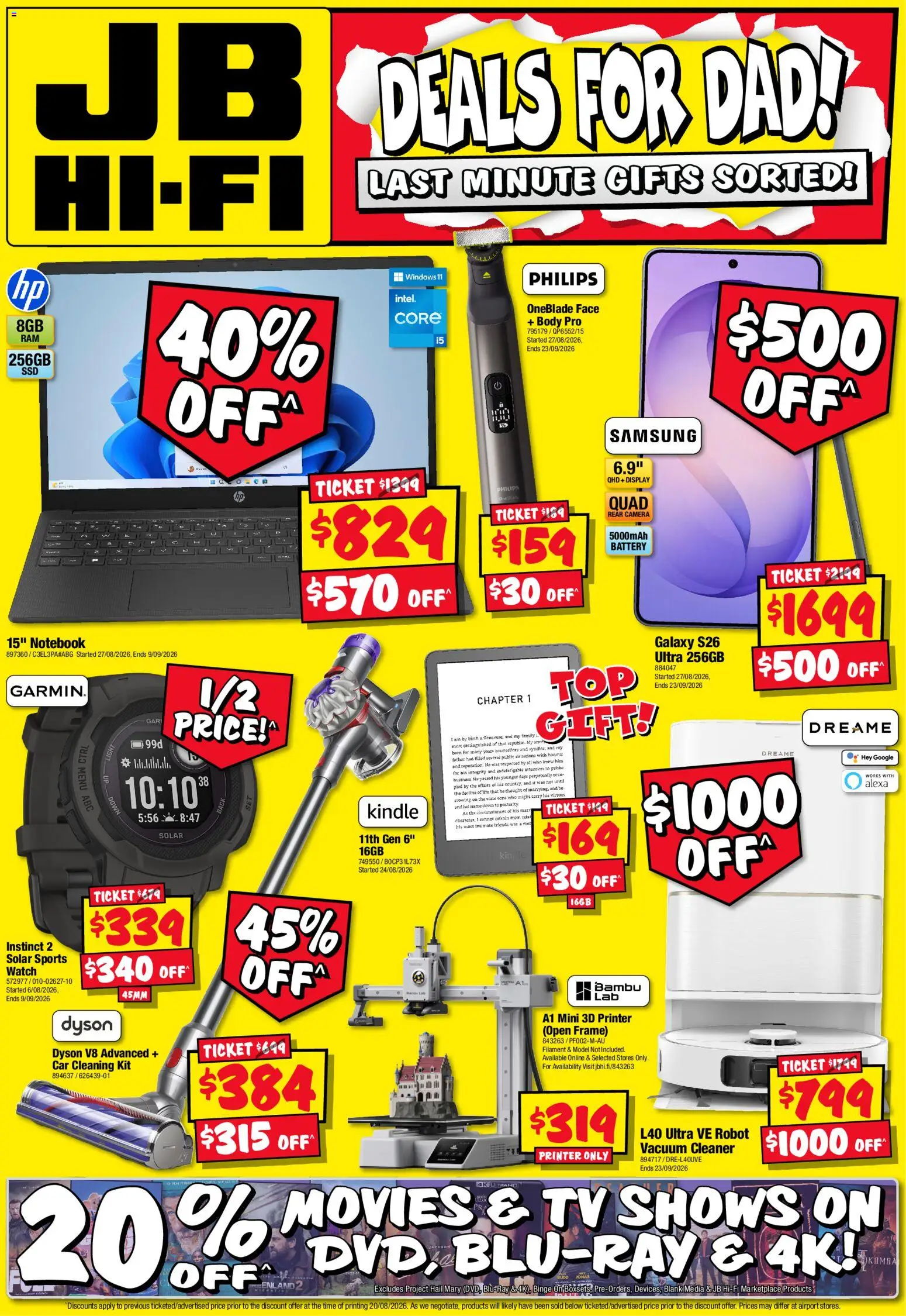 JB Hi-Fi catalogue - valid from 03/09/2026 | Page: 24 | Products: Battery, Notebook, Camera, Vacuum cleaner