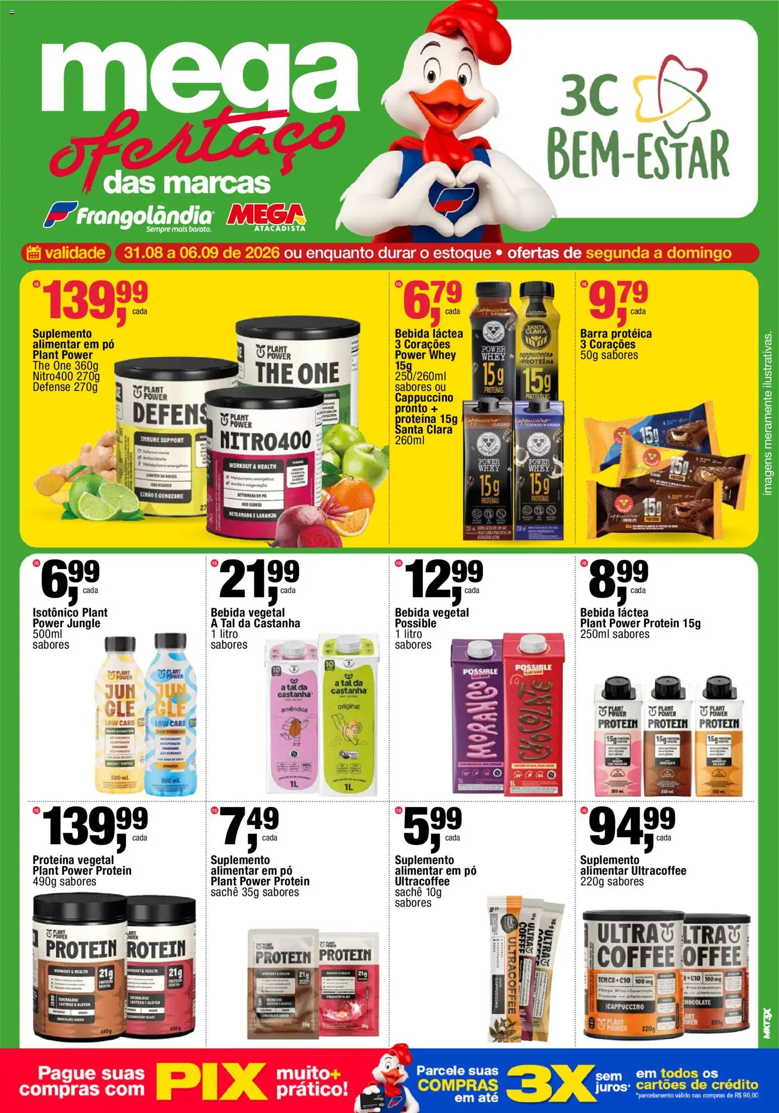 Frangolândia Folheto - válido de 31/08/2026 | Página: 3 | Produtos: Gengibre, Cappuccino, Bebida, Proteína