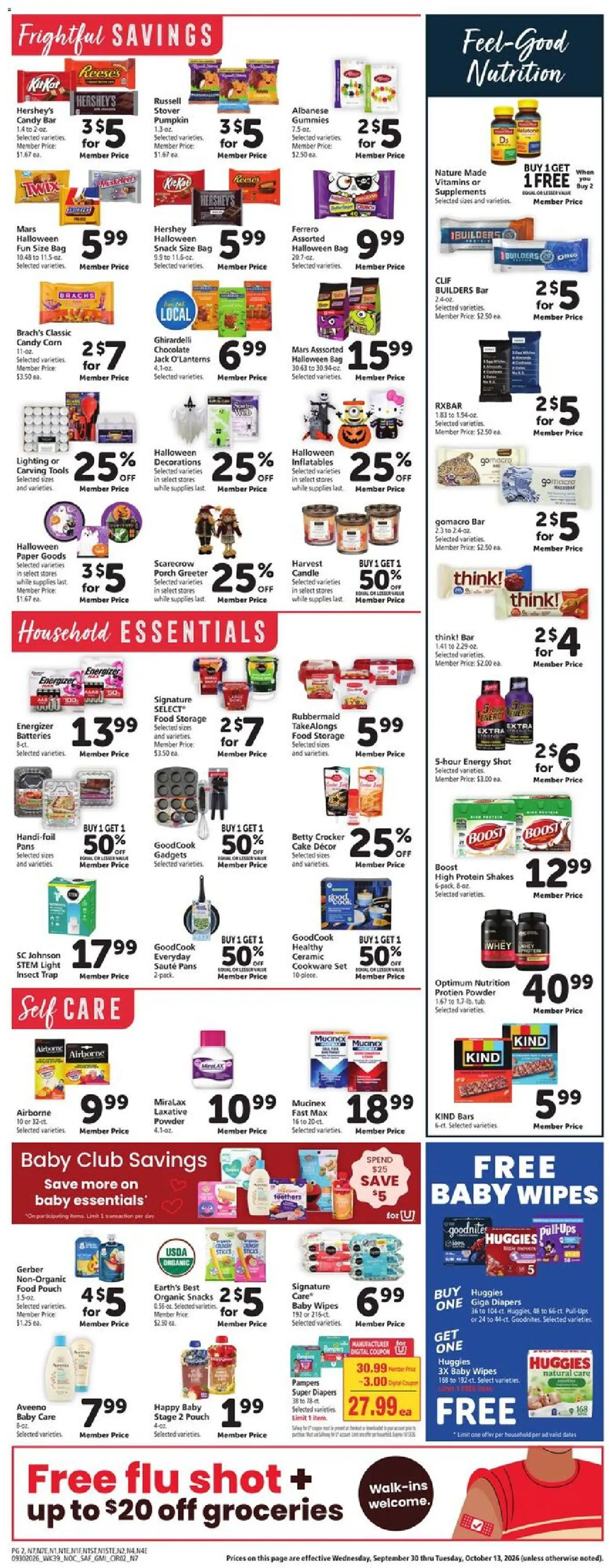 Safeway Weekly Ad - valid from 09/30/2026 | Page: 8 | Products: Corn, Powder, Cookware set, Cake