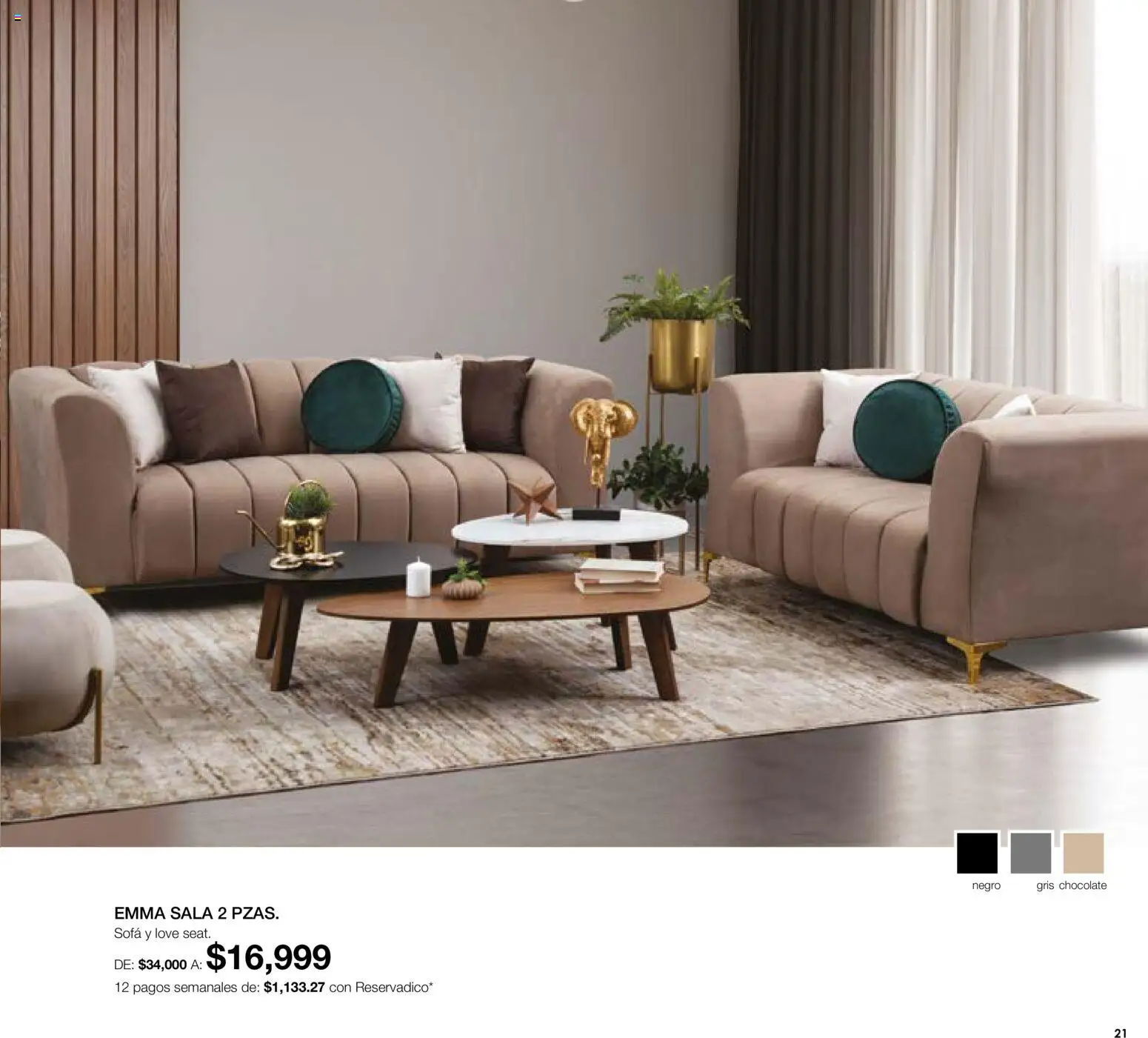 Nuevas ofertas de Muebles Dico válidas en toda la República Mexicana desde el 01/08/2026. ¡Encuentra las mejores ofertas en Muebles Dico catálogo! | Página: 21 | Productos: Sofá, Chocolate