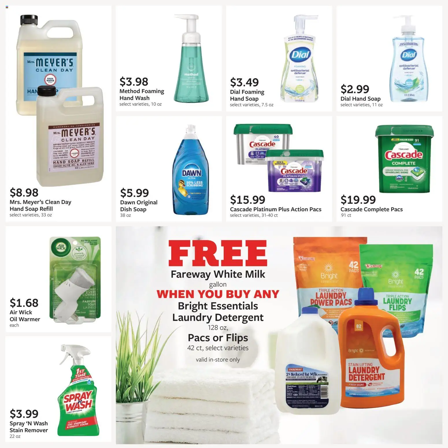 Fareway Monthly Ad - valid from 06/29/2026 | Page: 37 | Products: Milk, Soap, Stain remover, Aloe Vera