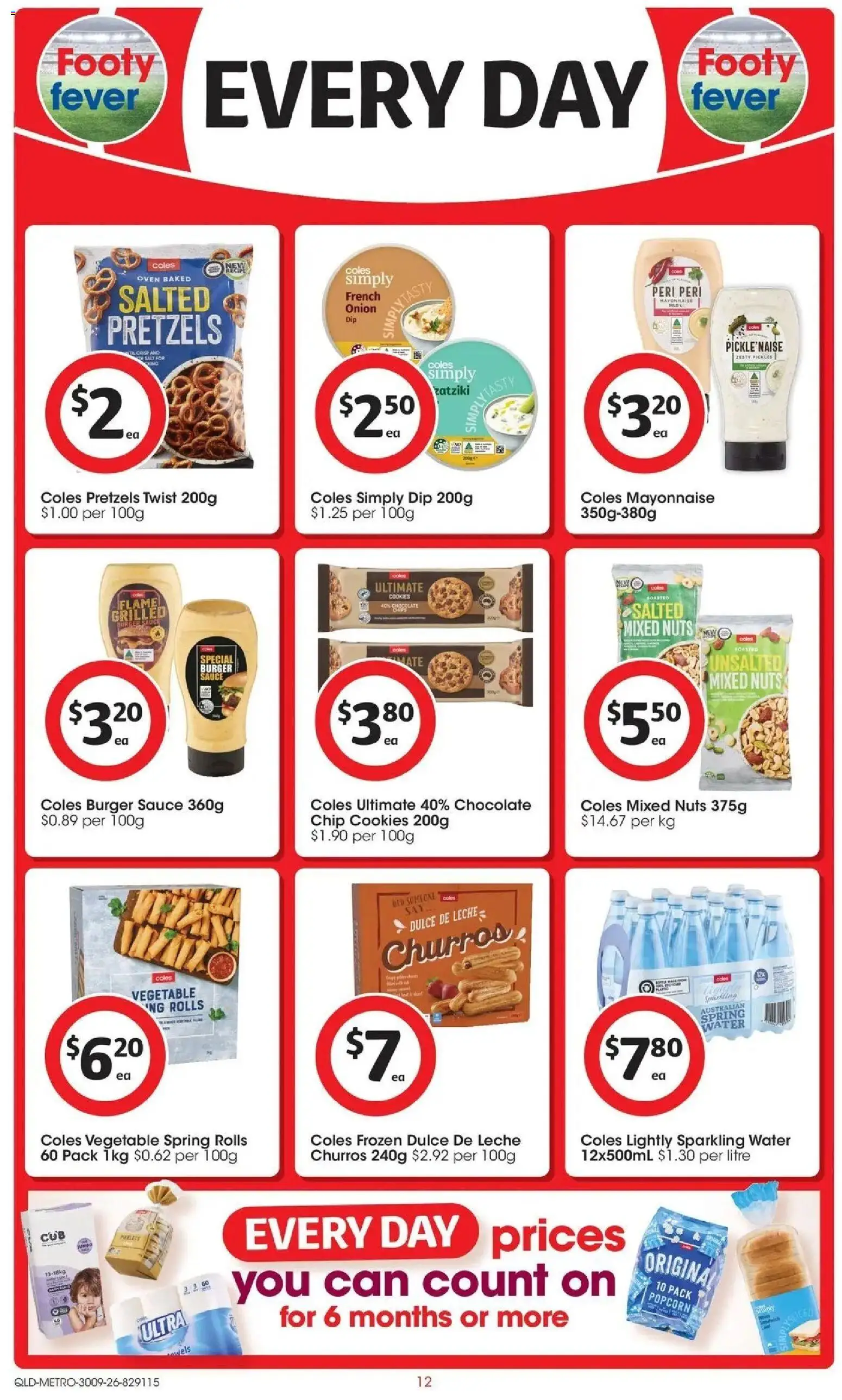 Coles catalogue - valid from 30/09/2026 | Page: 12 | Products: Chocolate, Nuts, Popcorn, Water