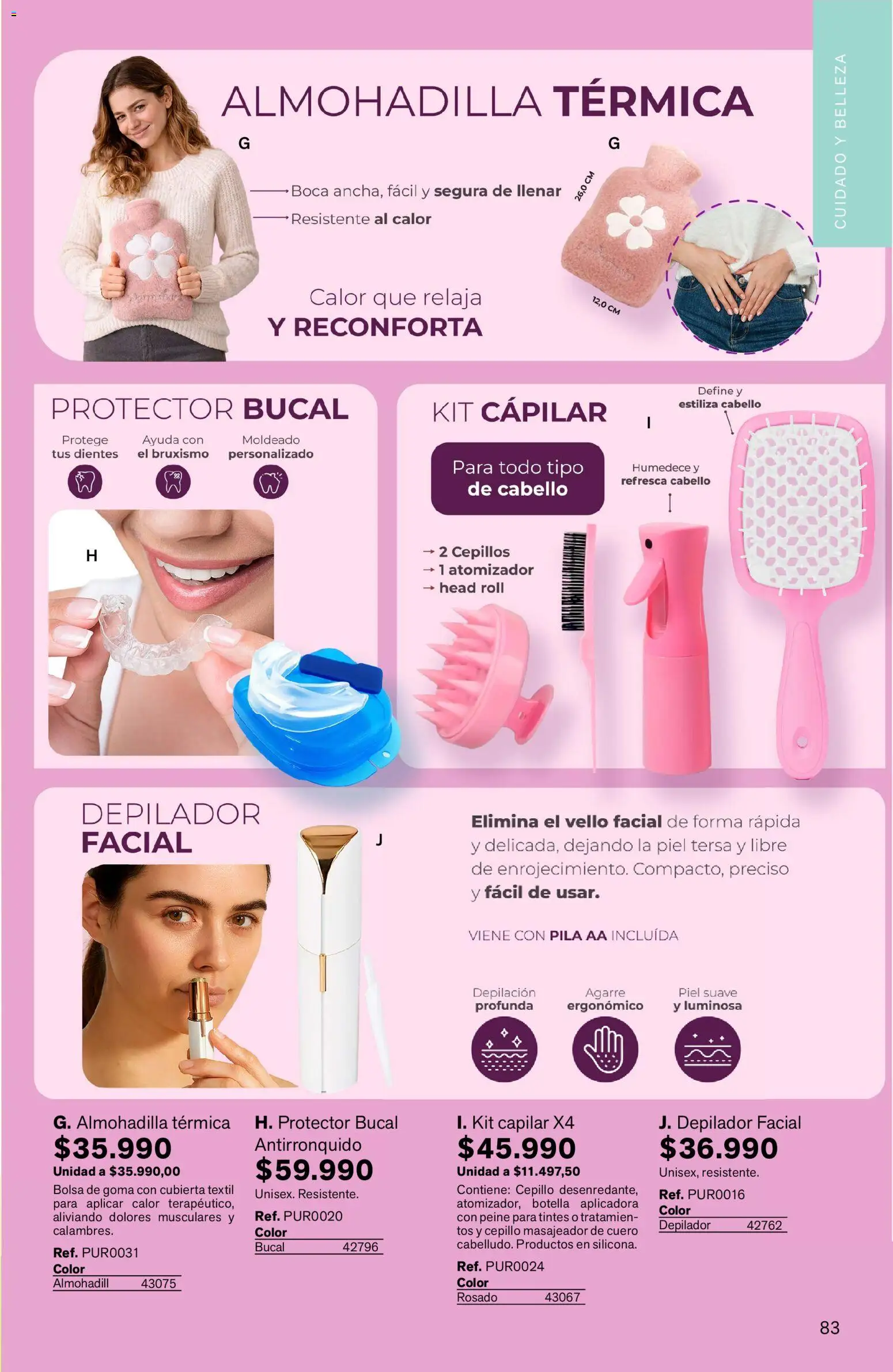 Leonisa revista - valida desde el 15.05.2026 | Página: 83 | Productos: Pila, Bolsa, Depilador, Cepillo