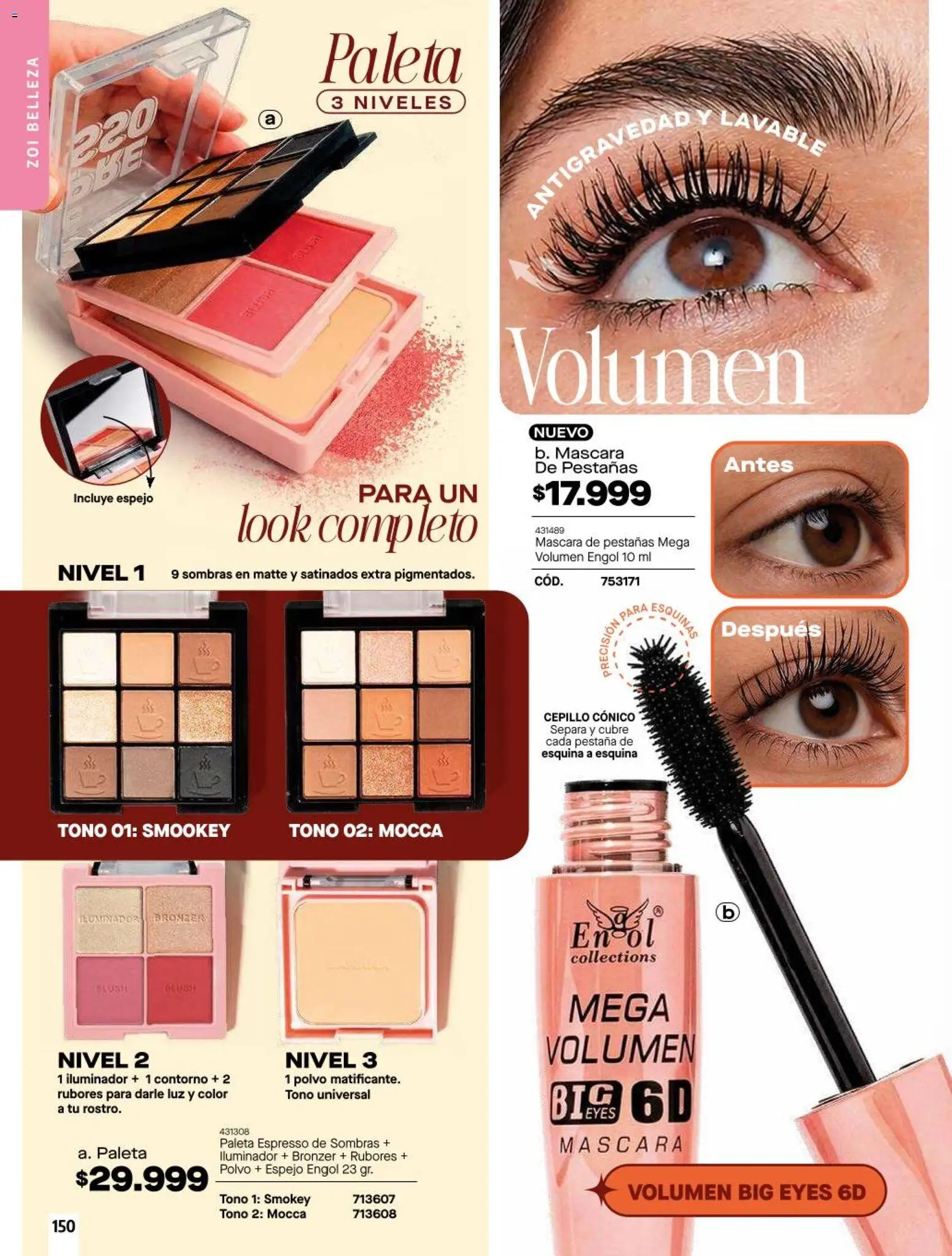 Carmel revista - valida desde el 11/08/2026 | Página: 150 | Productos: Iluminador, Espejo, Cepillo, Máscara