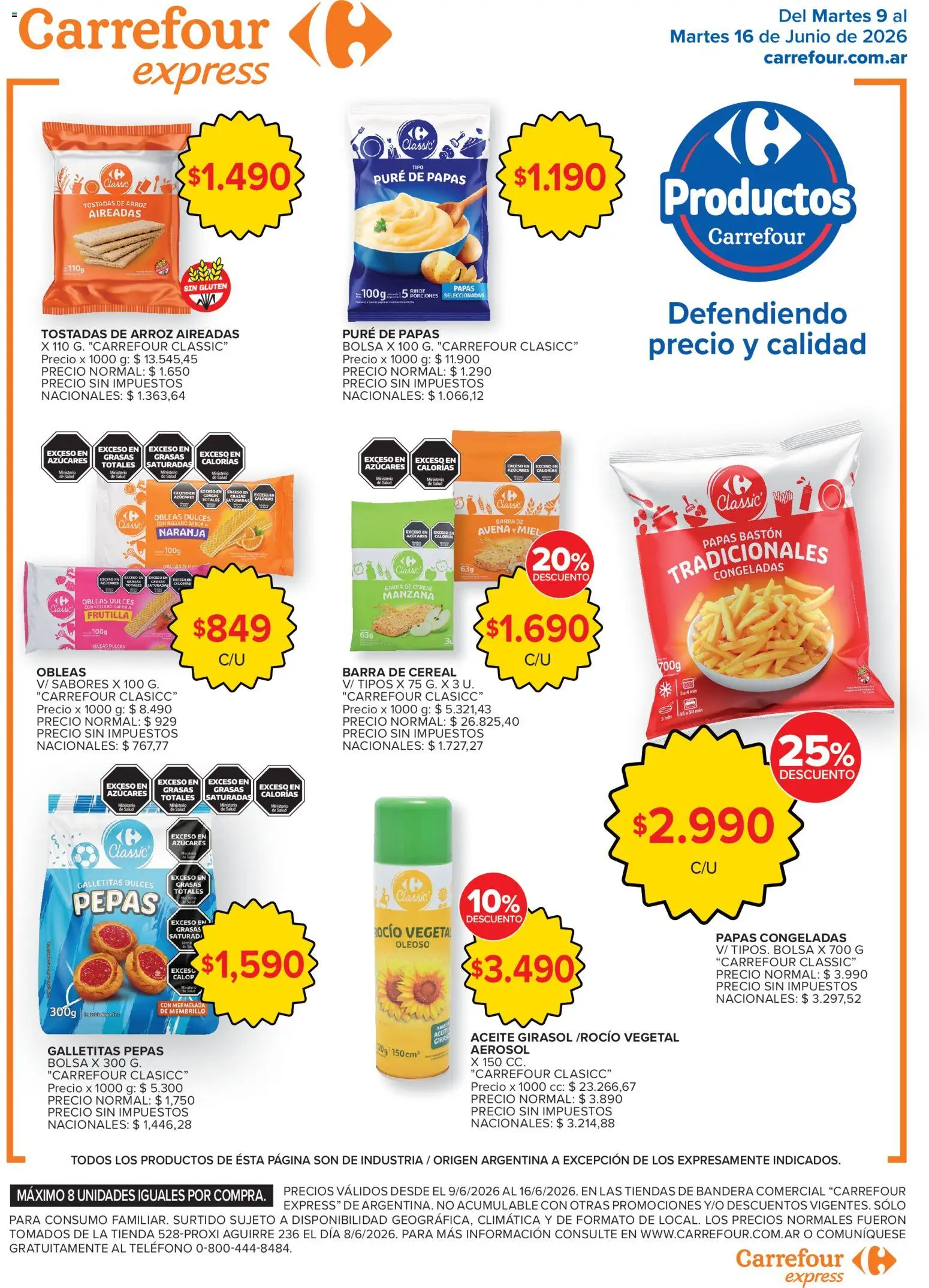Carrefour ofertas │ válido desde el 09.06.2026 | Página: 5 | Productos: Bolsa, Galletitas, Manzana, Mermelada