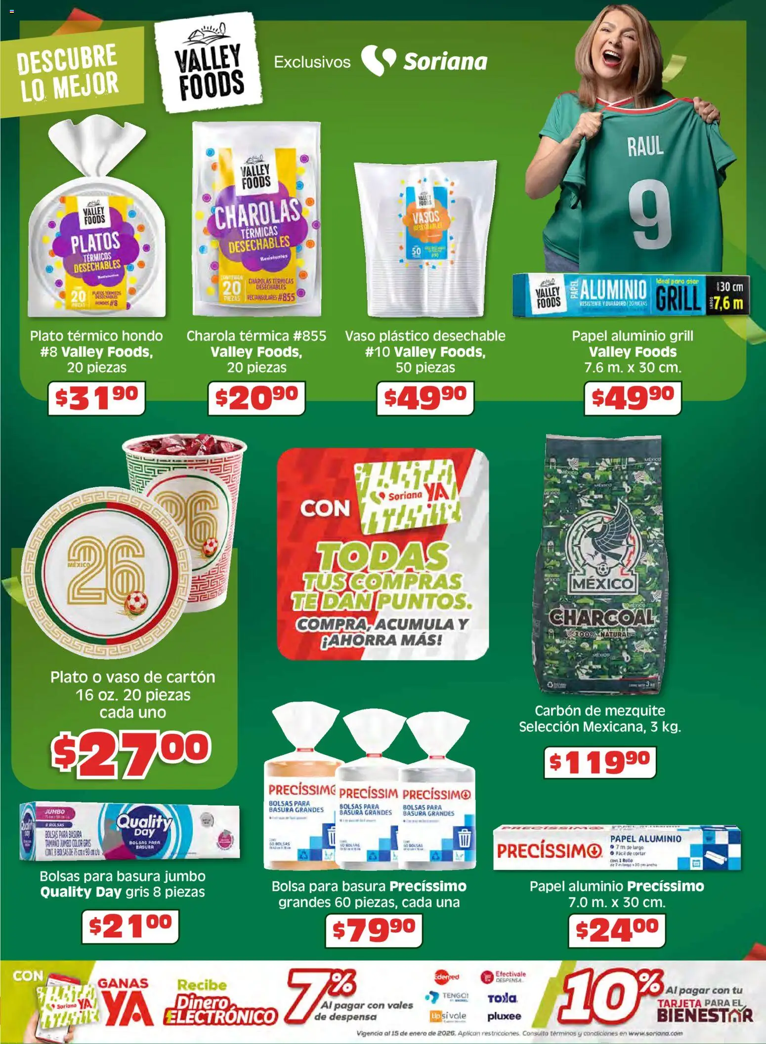 Nuevas ofertas de Soriana válidas en toda la República Mexicana desde el 14.05.2026. ¡Encuentra las mejores ofertas en Soriana En México apoyamos con todo Híper Nacional! | Página: 9 | Productos: Bolsa, Despensa, Té, Vasos