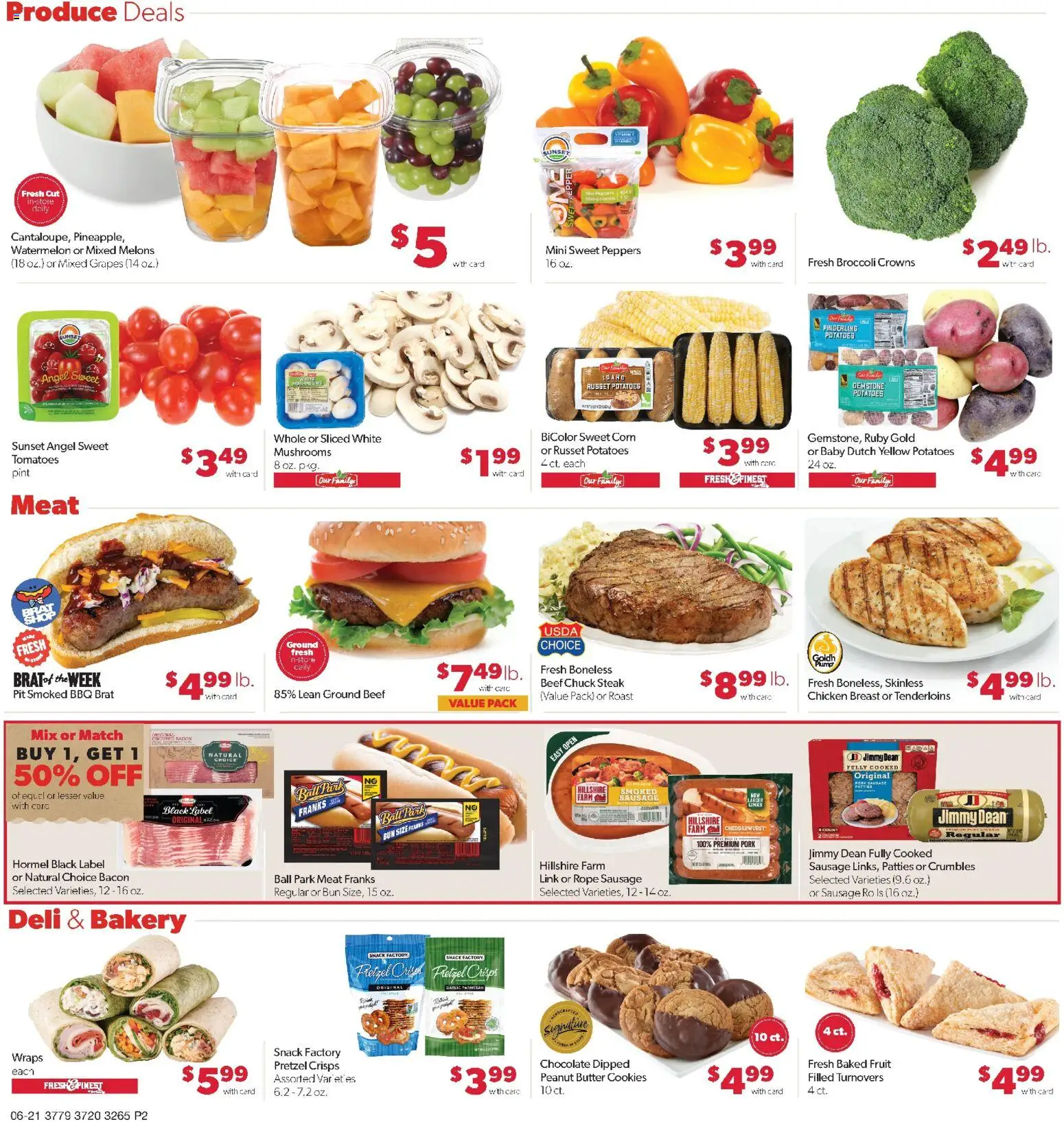 Family Fare Weekly Ad - NE - valid from 06/21/2026 | Page: 2 | Products: Mushrooms, Cookies, Sausage, Garlic