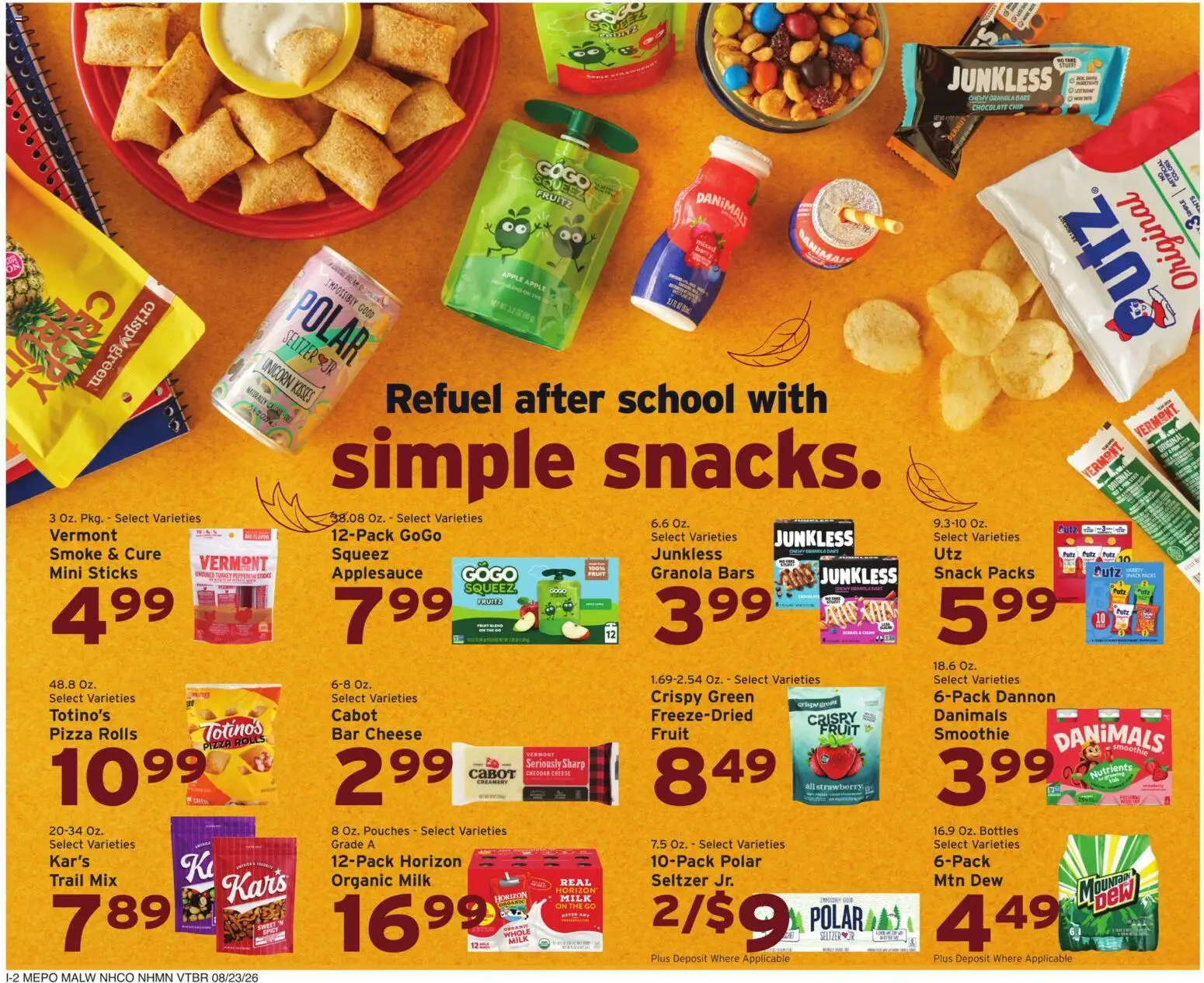 Hannaford Weekly Ad - valid from 08/23/2026 | Page: 10 | Products: Turkey, Milk, Fruit, Smoothie