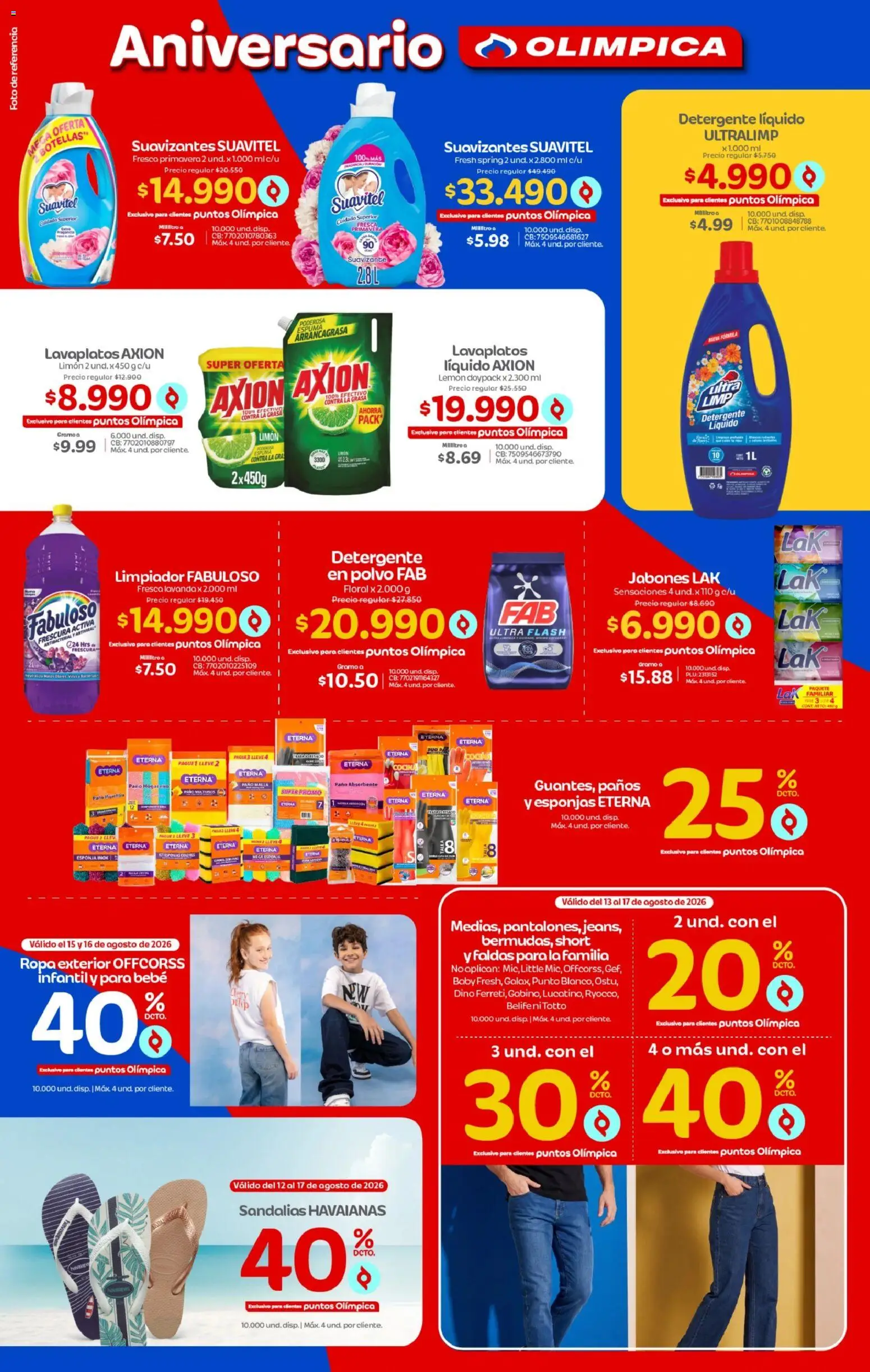 Olímpica revista - valida desde el 11/08/2026 | Página: 10 | Productos: Esponja, Espuma, Esponjas, Ropa
