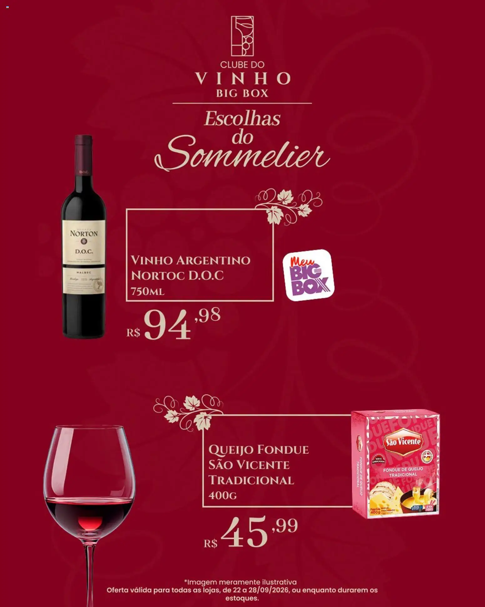 Big Box Folheto - válido de 22/09/2026 | Página: 3 | Produtos: Queijo, Vinho