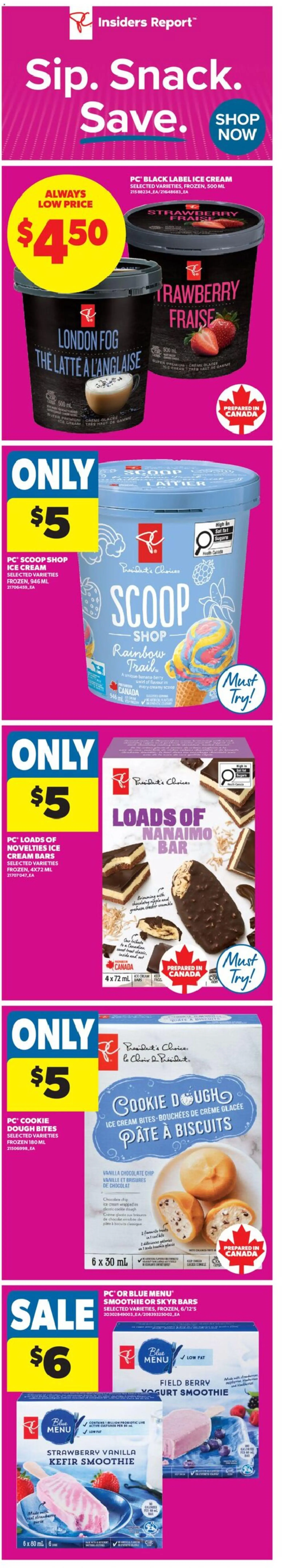 Real Canadian Superstore flyer valid from 11.06.2026 | Page: 2 | Products: Cream, Ice cream, Chocolate