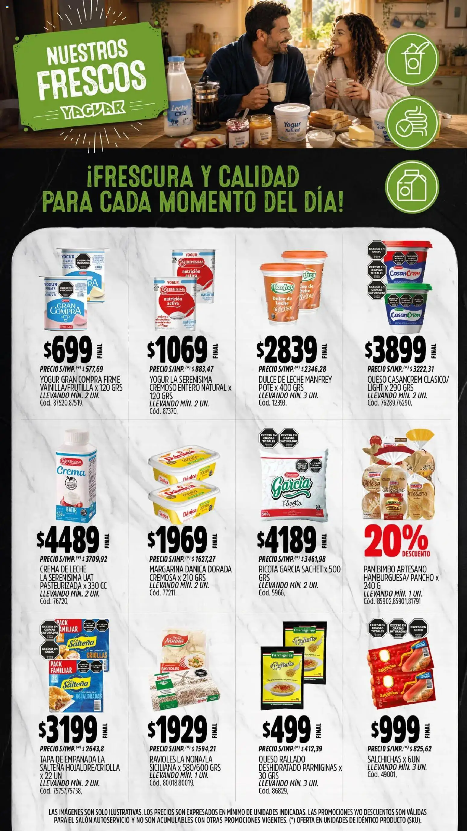 Yaguar - Oferta Semanal Jujuy │ válido desde el 31/08/2026 | Página: 9 | Productos: Yogur natural, Ricota, Yogur, Margarina