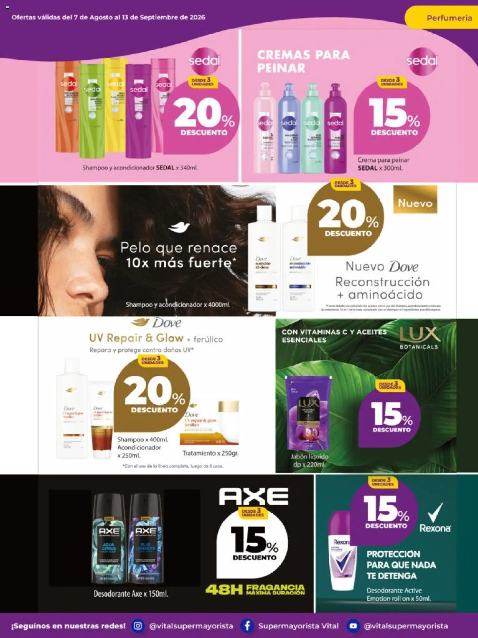 Vital - Ofertas │ válido desde el 07/09/2026 | Página: 3 | Productos: Fragancia, Acondicionador, Jabón, Té
