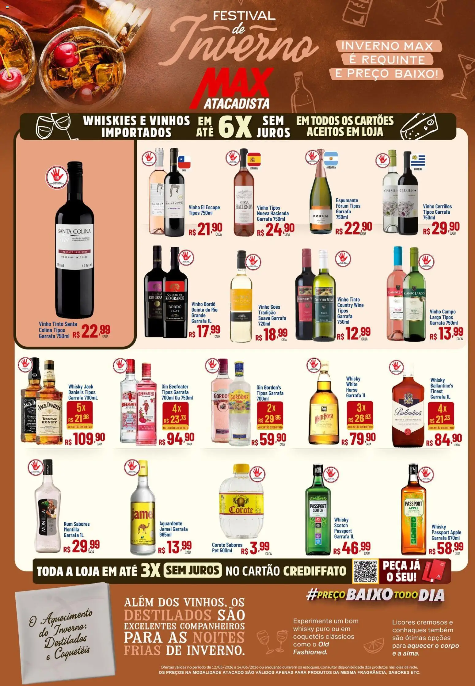 Max Atacadista Folheto - válido de 12.05.2026 | Página: 1 | Produtos: Espumante, Vinho, Gin, Rum