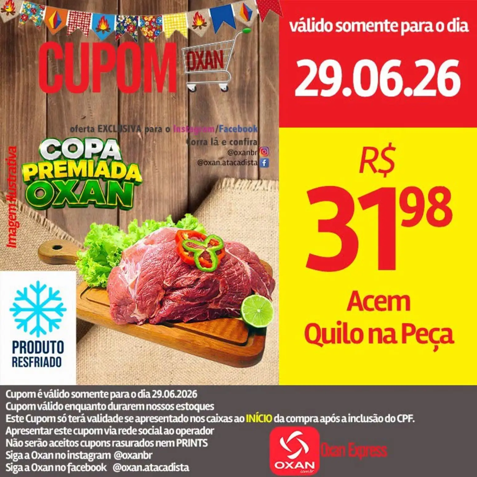 Oxan Atacadista Folheto - válido de 29/06/2026 | Página: 8 | Produtos: Acém, Copa