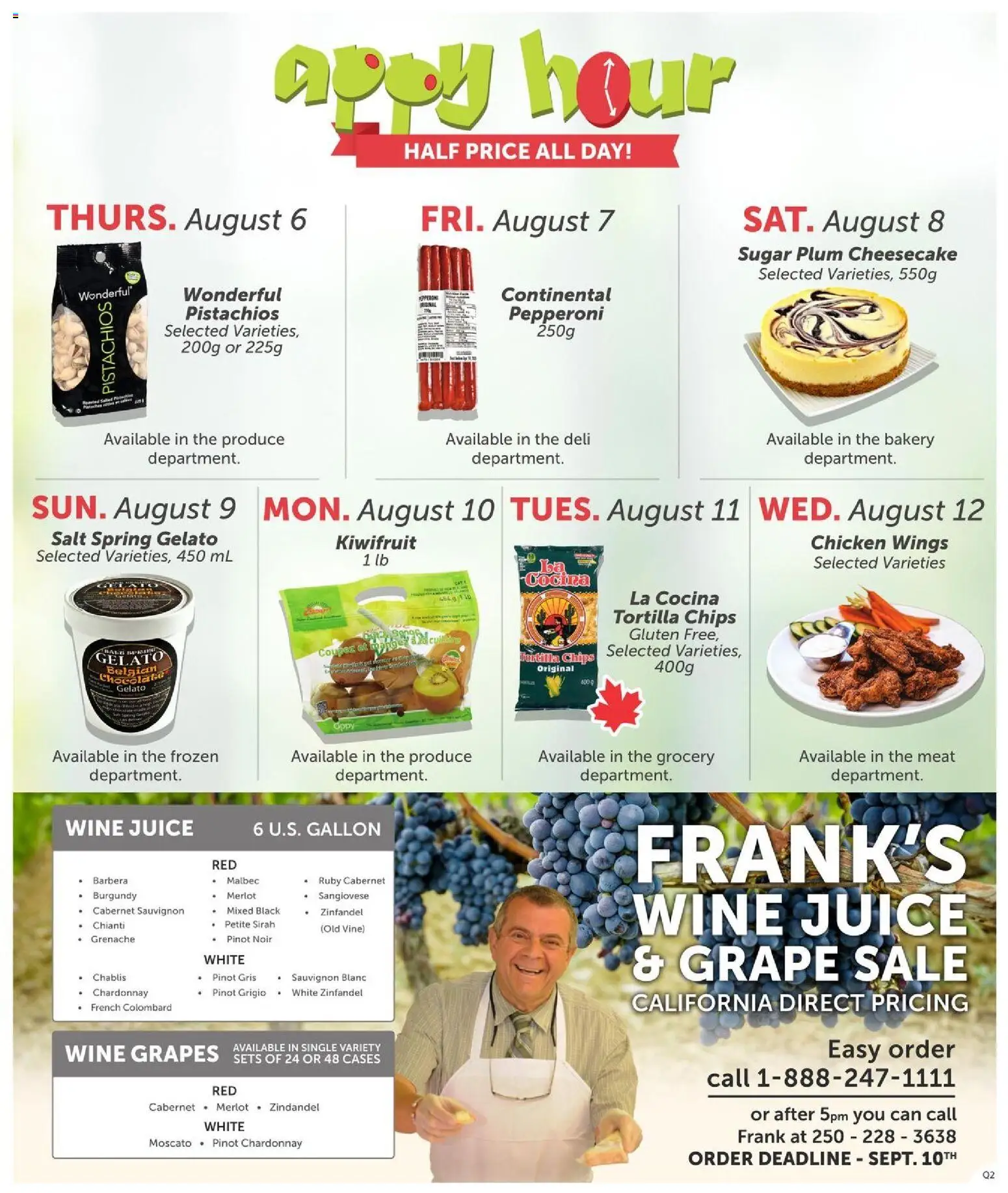 Quality Foods flyer valid from Aug 6, 2026 | Page: 14 | Products: Sugar, Tortilla chips, Grapes, Wine