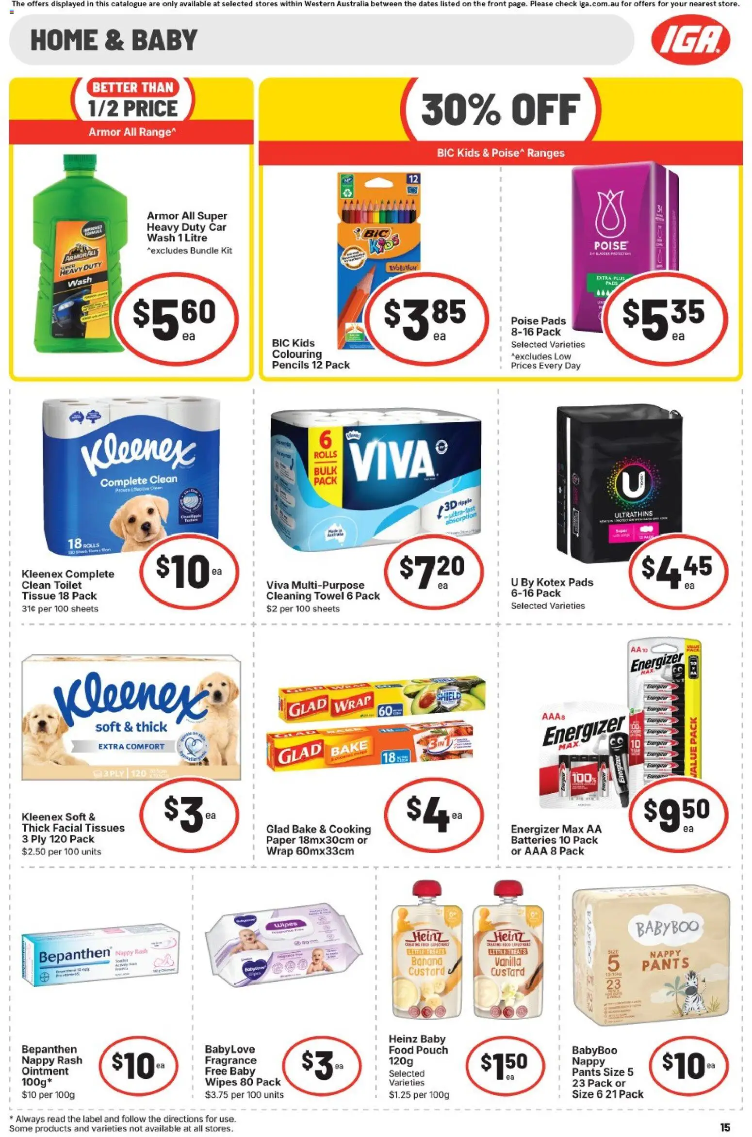 IGA catalogue - valid from 27.05.2026 | Page: 15 | Products: Toilet, Fragrance, Pants, Tissues