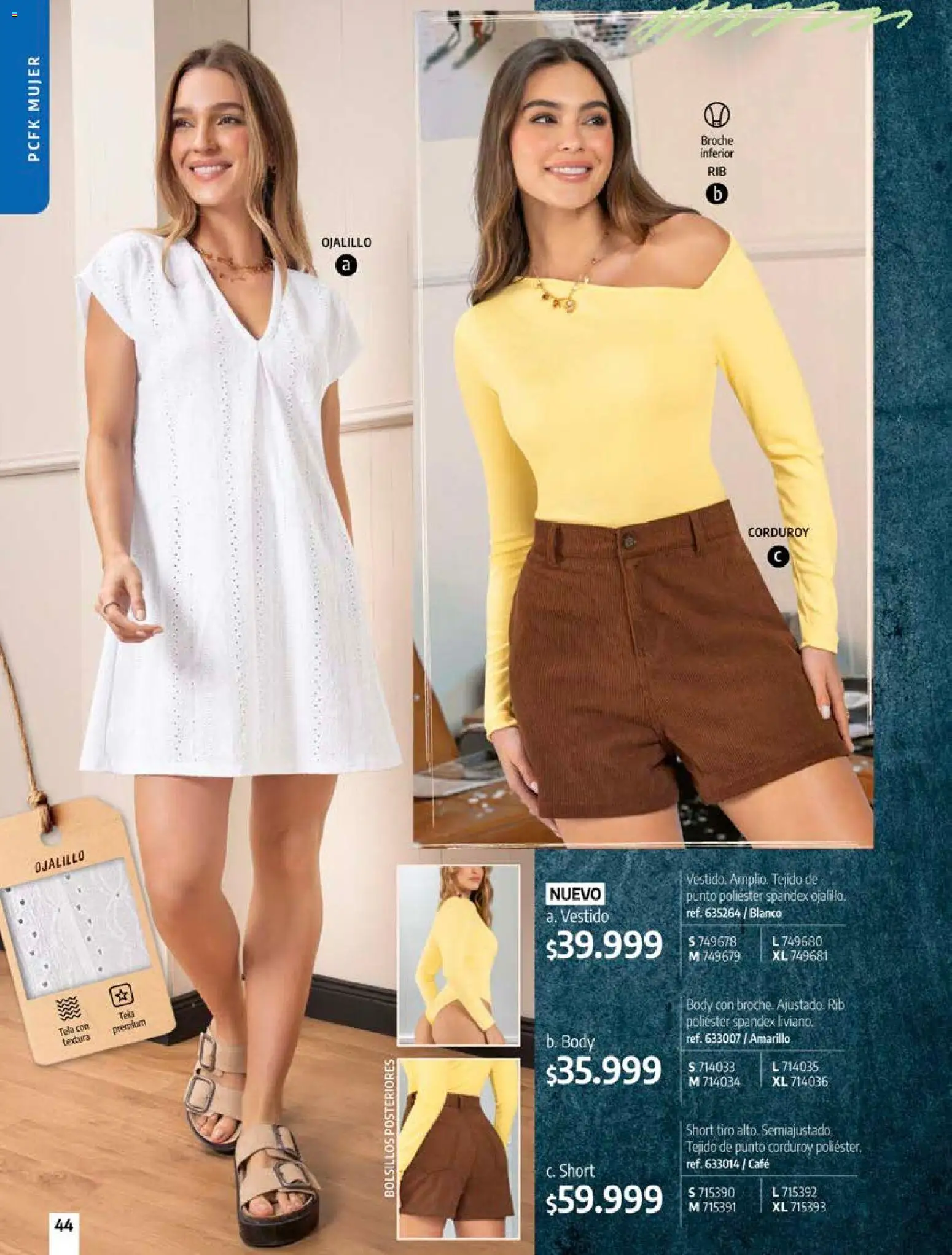 Pacifika revista - valida desde el 12/07/2026 | Página: 44 | Productos: Bolsillos, Body, Short, Café