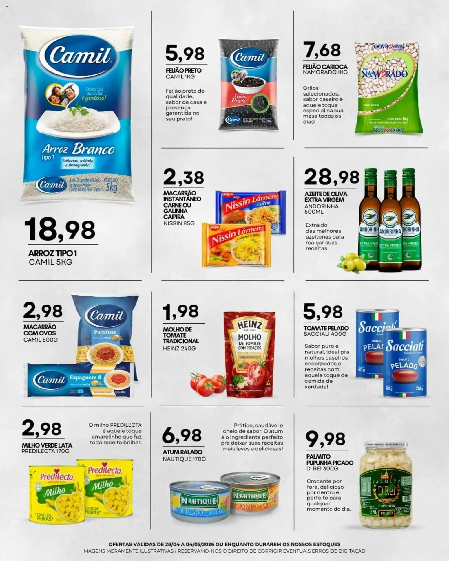 Mercadão Atacadista Folheto - válido de 28.04.2026 | Página: 5 | Produtos: Pupunha, Milho verde, Óleo, Azeite