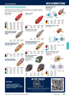 Preview of Jaycar Engineering & Scientific Catalogue 2025/2026  - valid from 09.07.2025 | Page: 263 | Products: Socket, Audio, Cable, Tools