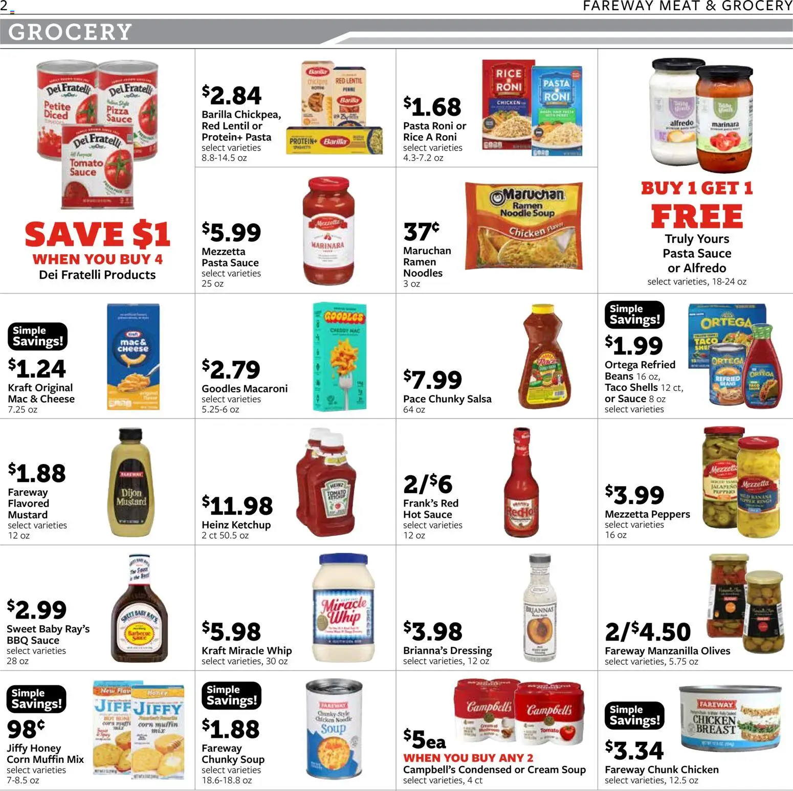 Fareway Weekly Ad - valid from 09/14/2026 | Page: 2 | Products: Ketchup, Sauce, Dressing, Tomato