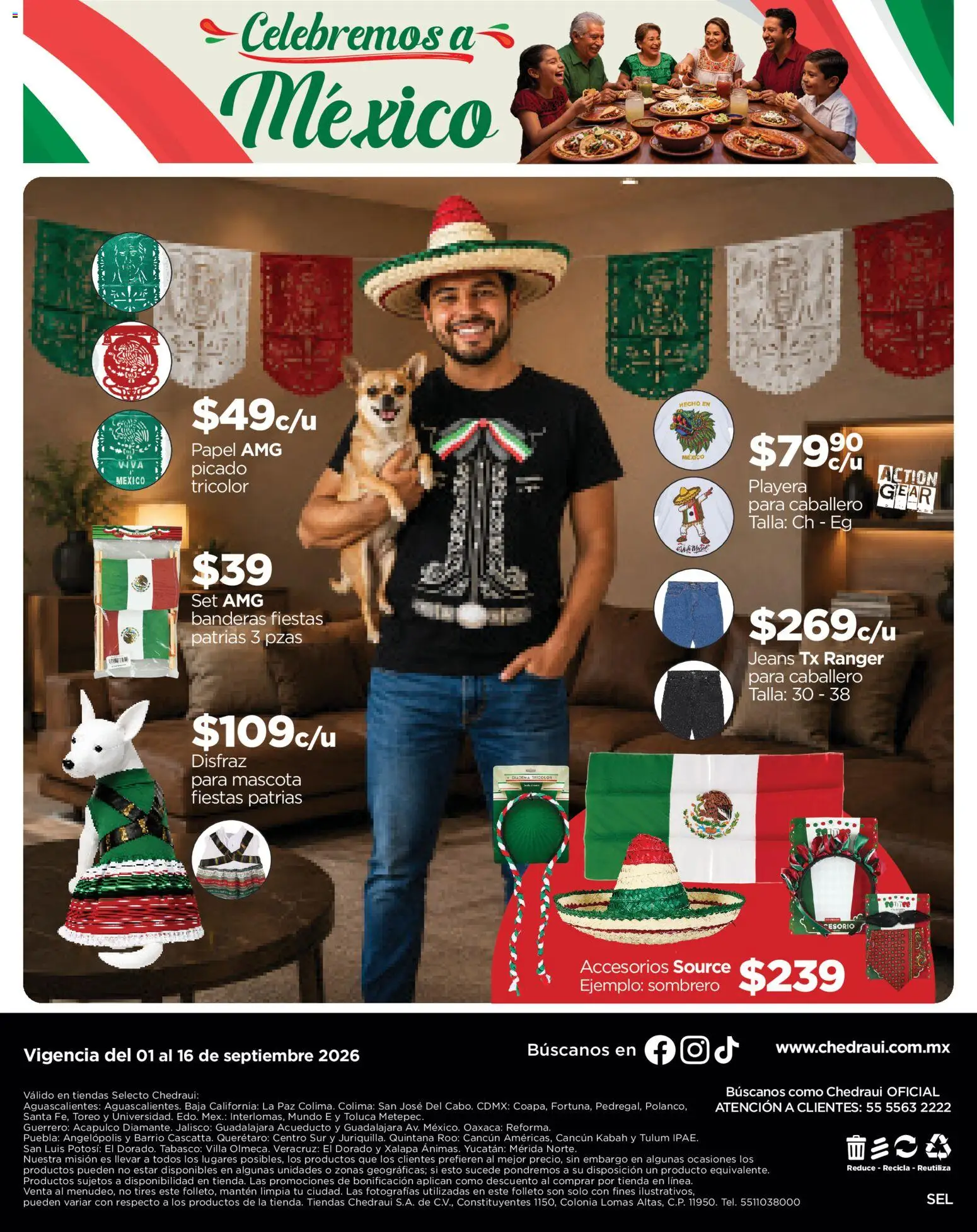 Nuevas ofertas de Chedraui válidas en toda la República Mexicana desde el 01/09/2026. ¡Encuentra las mejores ofertas en Chedraui folleto Llevarte más cuesta menos! | Página: 16