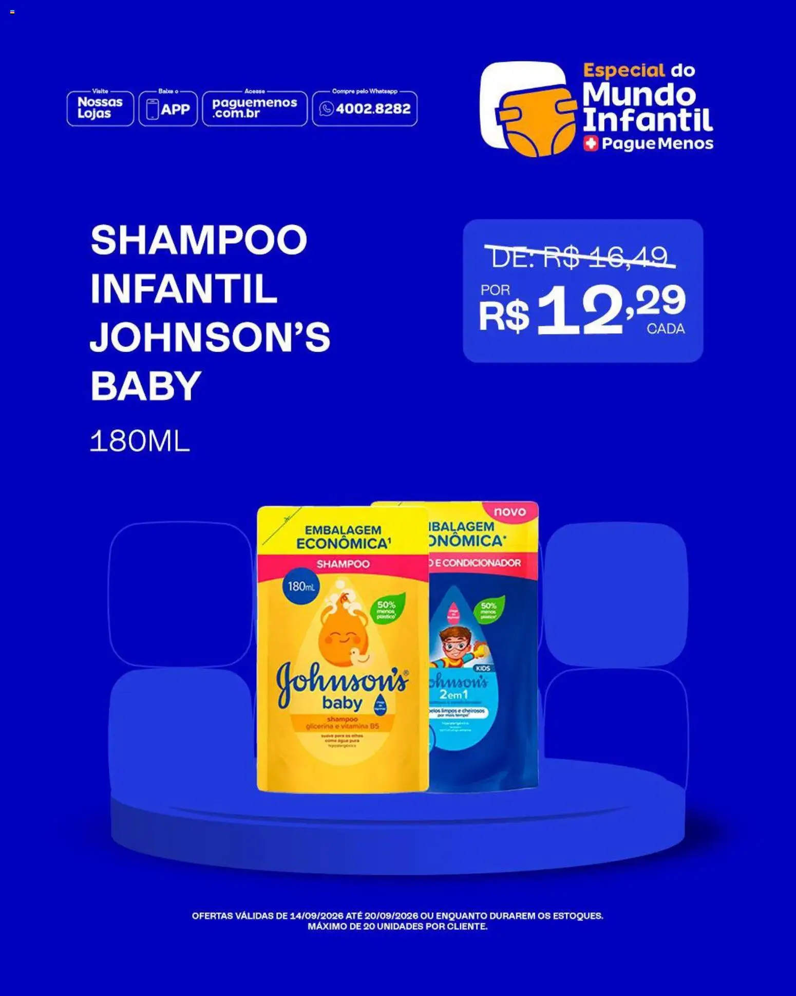 Pague Menos Folheto - válido de 14/09/2026 | Página: 7 | Produtos: Shampoo, Condicionador, Shampoo infantil