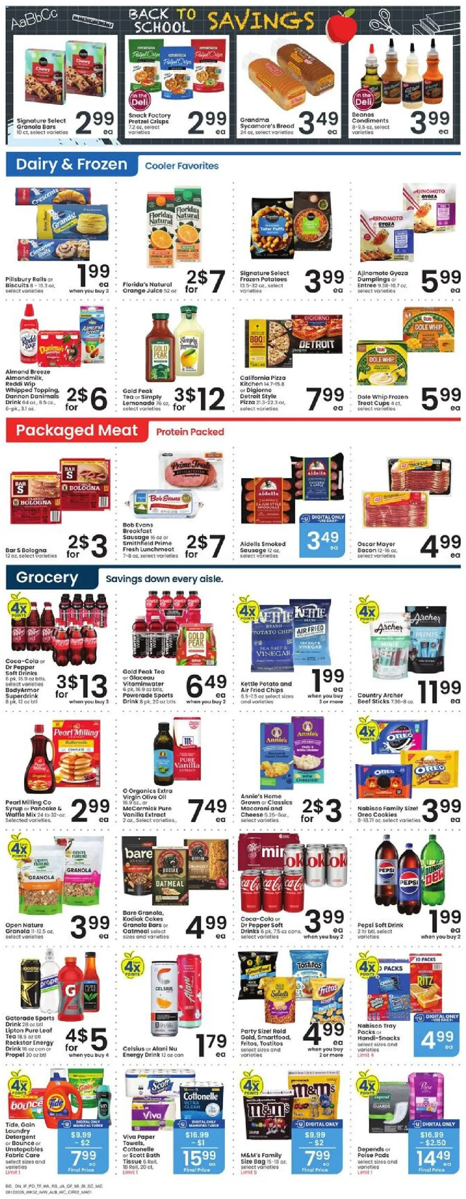 Albertsons Weekly Ad - valid from 08/12/2026 | Page: 3 | Products: Potato chips, Protein, Detergent, Cookies