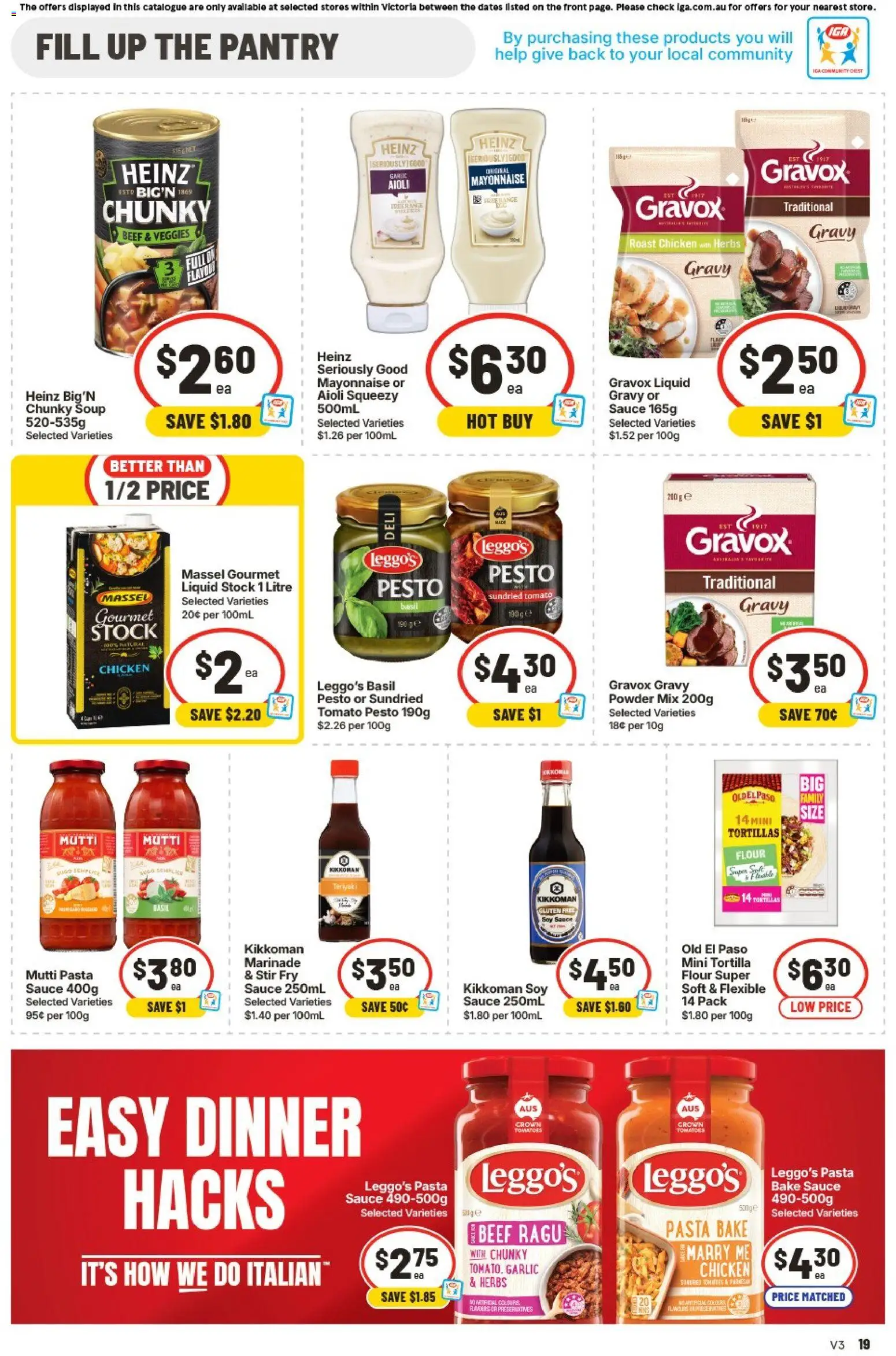 IGA catalogue - valid from 29/07/2026 | Page: 19 | Products: Flour, Chicken, Sauce, Tortillas